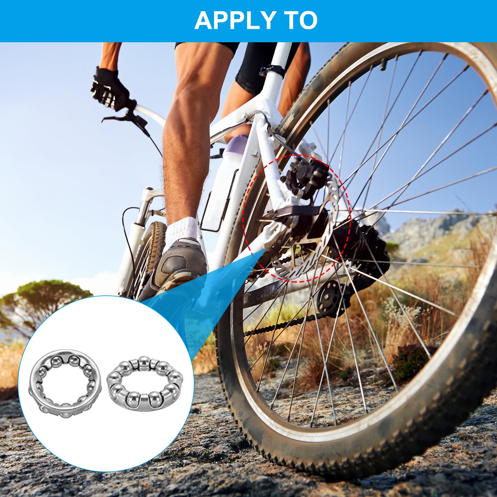 PATIKIL Cuscinetto a Sfera per Pedivella Bici 1/4" x 9 Sfere, 4pz Cuscinetti Bicicletta in Acciaio Inossidabile Ricambi Accessori per Movimento Centrale Bici Montagna Strada, Argento