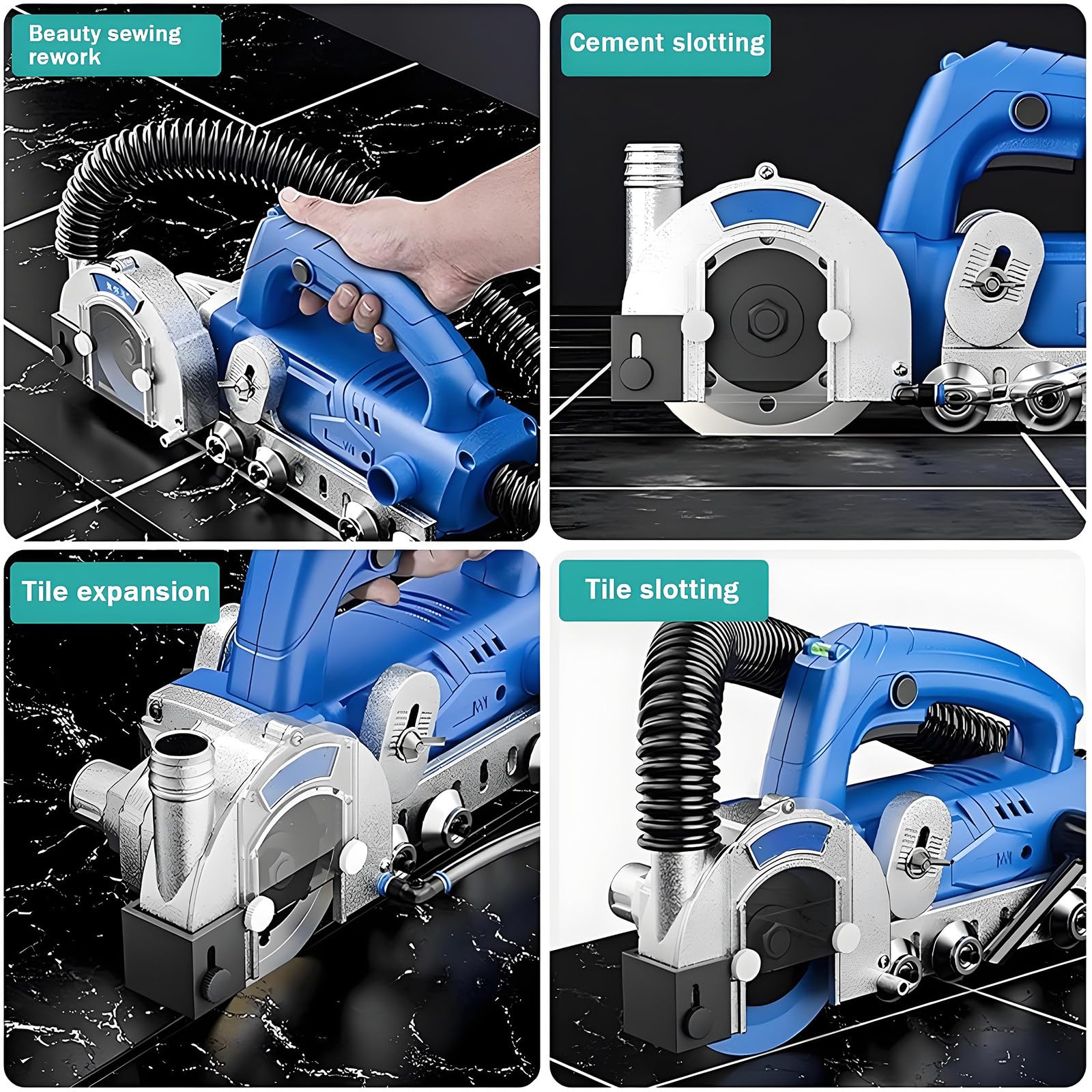 Limpiadora De Juntas Eléctrica De 9000 RPM, Herramienta para La Construcción De Juntas De Azulejos, Limpiador De Juntas De Azulejos con Hoja De Sierra Y Diseño Autolimpiable