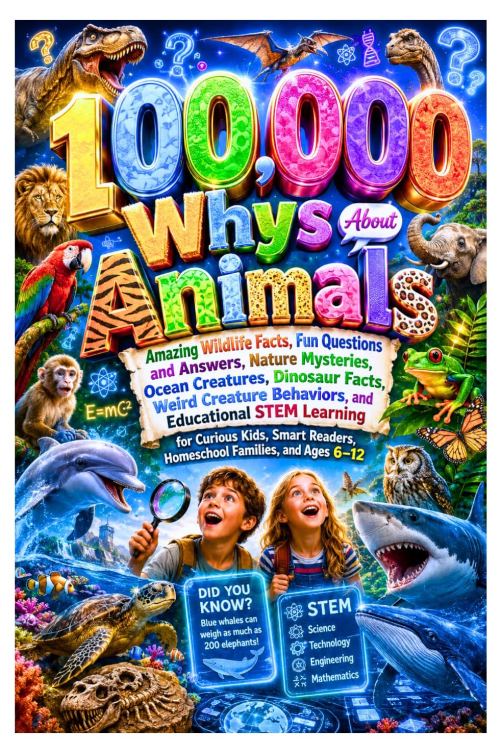 100,000 Whys About Animals: Amazing Wildlife Facts, Fun Questions and Answers, Nature Mysteries, Ocean Creatures, Dinosaur Facts, Weird Creature ... Readers, Homeschool Families, and Ages 6–12
