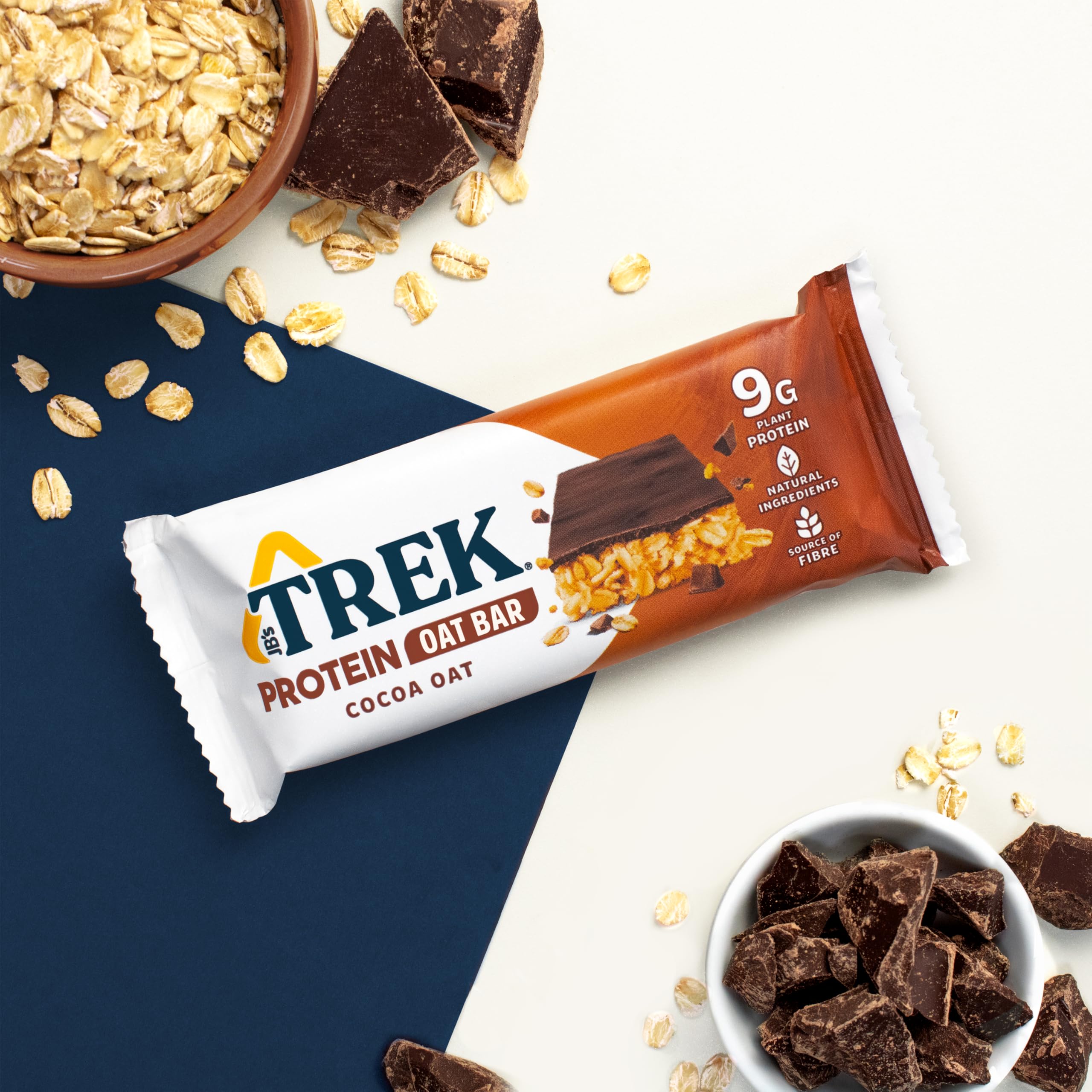 JB's TREK Barres d'Avoine Protéinées | Paquet Assortiment | Protéine Végétale | Sans Gluten | 16 x 50g Barres | 800g