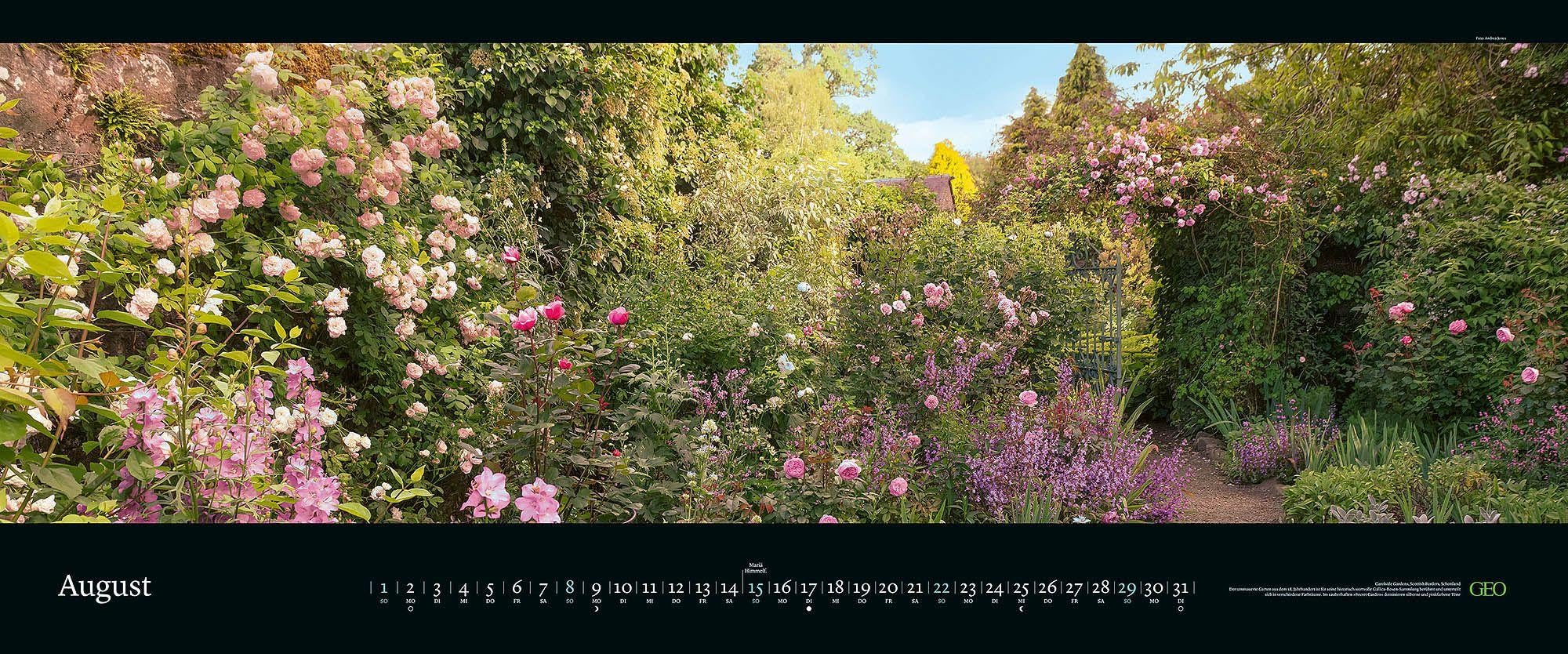 GEO Panorama: Die schönsten Gärten 2027: XXL Wandkalender 120x50cm mit 12 Gartenfotografien, deutschem Kalendarium und Spiralbindung | XXL Wandkalender 120x50cm mit 12 Gartenfotografien, deutschem Kalendarium und Spiralbindung