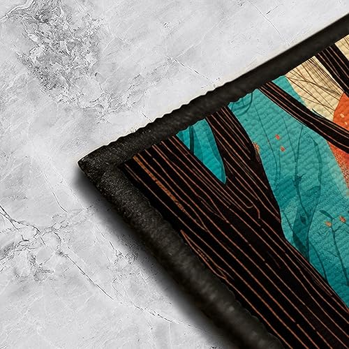 Miniatura 6 de Alfombra de área de otoño personalizada, alfombra de interior y exterior para porche, entrada, sala de estar, pasillo con nombre personalizado,