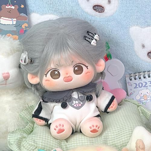 Miniatura 4 de CALEMBOU Muñeca de felpa, muñeca de algodón de 7.9 in con esqueleto, peluche de anime, muñeca de peluche suave, juguetes de peluche Kawaii, regalo