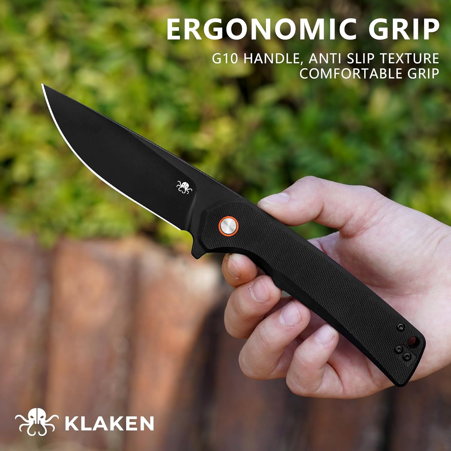 Pocket Knife, 3.54" D2 Blade Folding Knife, G10 Handle Survival Hunting Knife, Flipper Camping Hiking Knives For Men and Women, EDC Tool with Pocket Clip