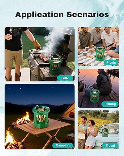 Miniatura 5 de Horno de quemador de picnic para camping, estufa de campamento portátil eficiente, estufas de aceite para mochileros, utensilios de cocina, práctica