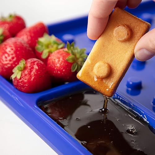 Miniatura 4 de Placa de comedor de construcción de ladrillo – Apila y construye tus gofres en forma de ladrillo en un divertido plato novedoso – como se ve en