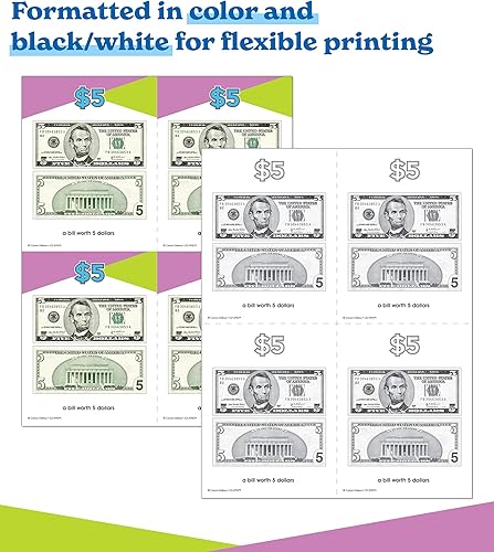 Miniatura 6 de Recursos didácticos de dinero de EE. UU. Flash Drive con lecciones de matemáticas, diario, plantillas, carteles, gráficos, juegos para aprender