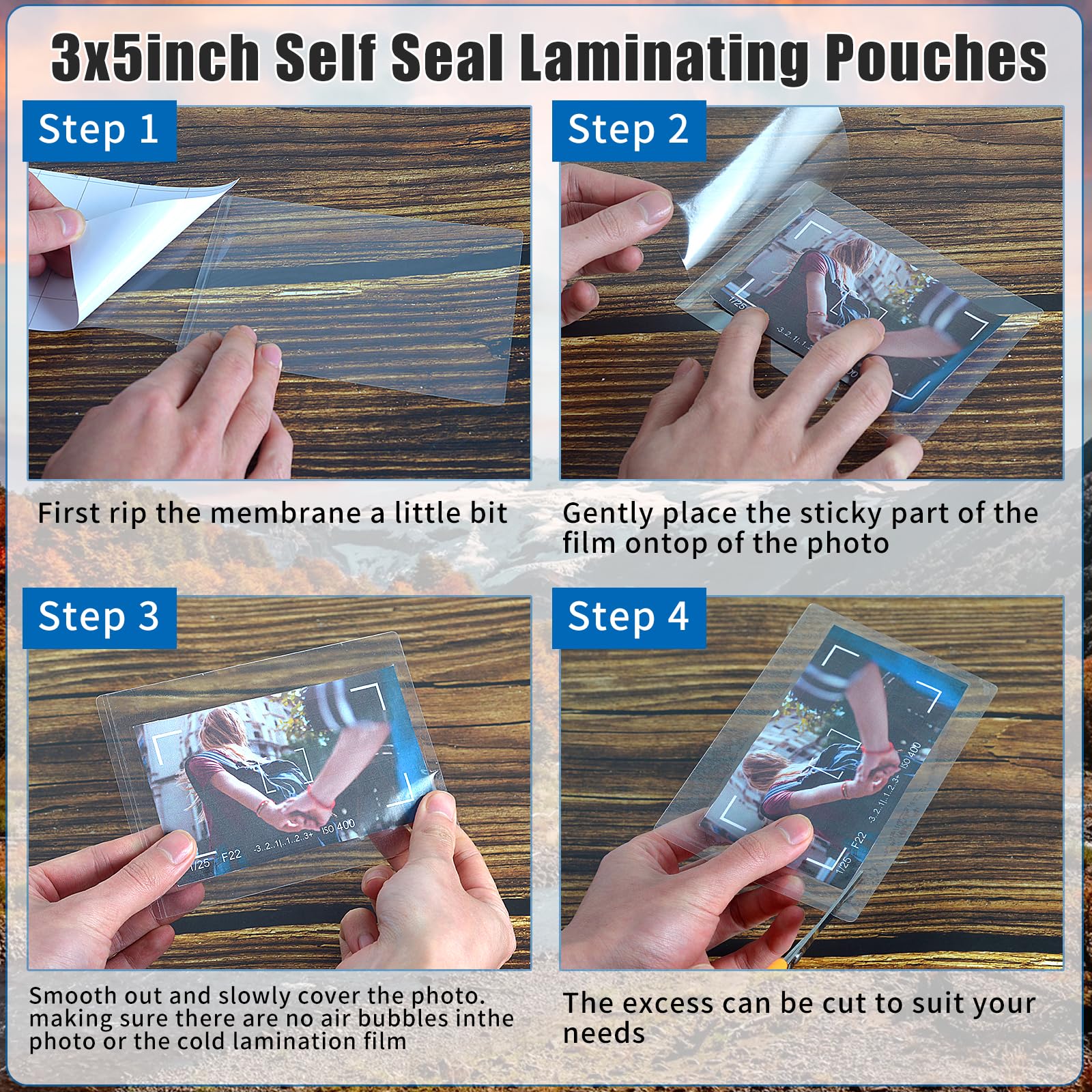 Aazon.co: Scotch Self-Sealing Lainating Pouches, 9.5 Il, Photo Size, 4 3/8 X 6 3/8 Inches, 5