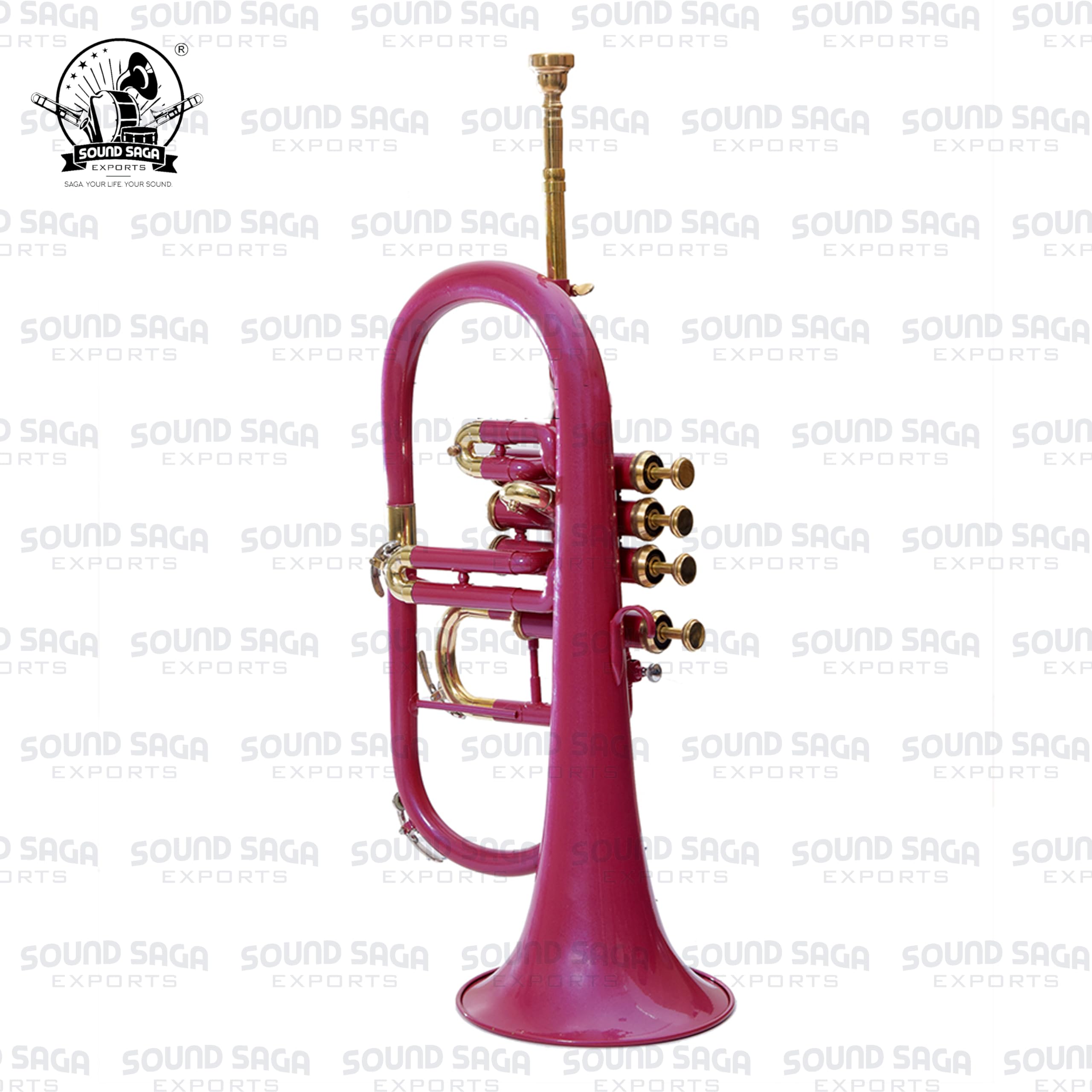Bb - Bocina de latón con 4 válvulas | Acabado de latón de precisión | Bocina de latón para estudiantes e intermedios para banda escolar, conjunto de jazz, orquesta y concierto | Boquilla y funda