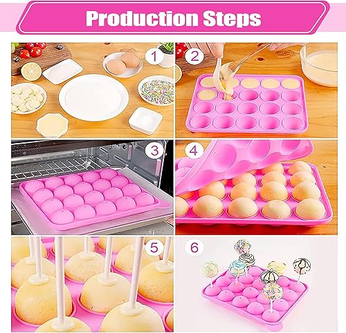 Miniatura 4 de Molde de silicona para tartas + 120 palitos, molde de Pascua sin BPA para hornear para dulces, chocolate, piruletas, postres, magdalenas, cocción,