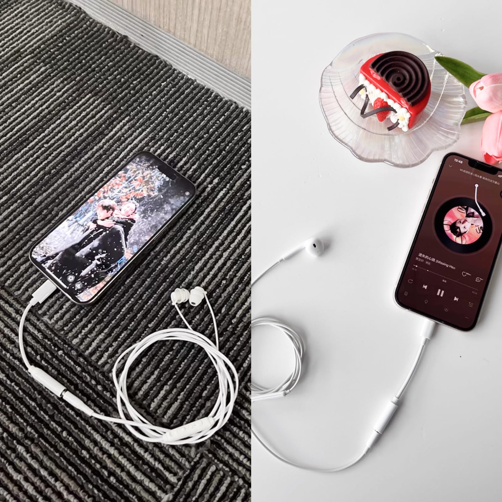 Adattatore USB C a jack AUX da 3,5 mm per OnePlus, Huawei, Samsung, Xiaomi, colore: bianco, plug and play, compatibile con molti dispositivi