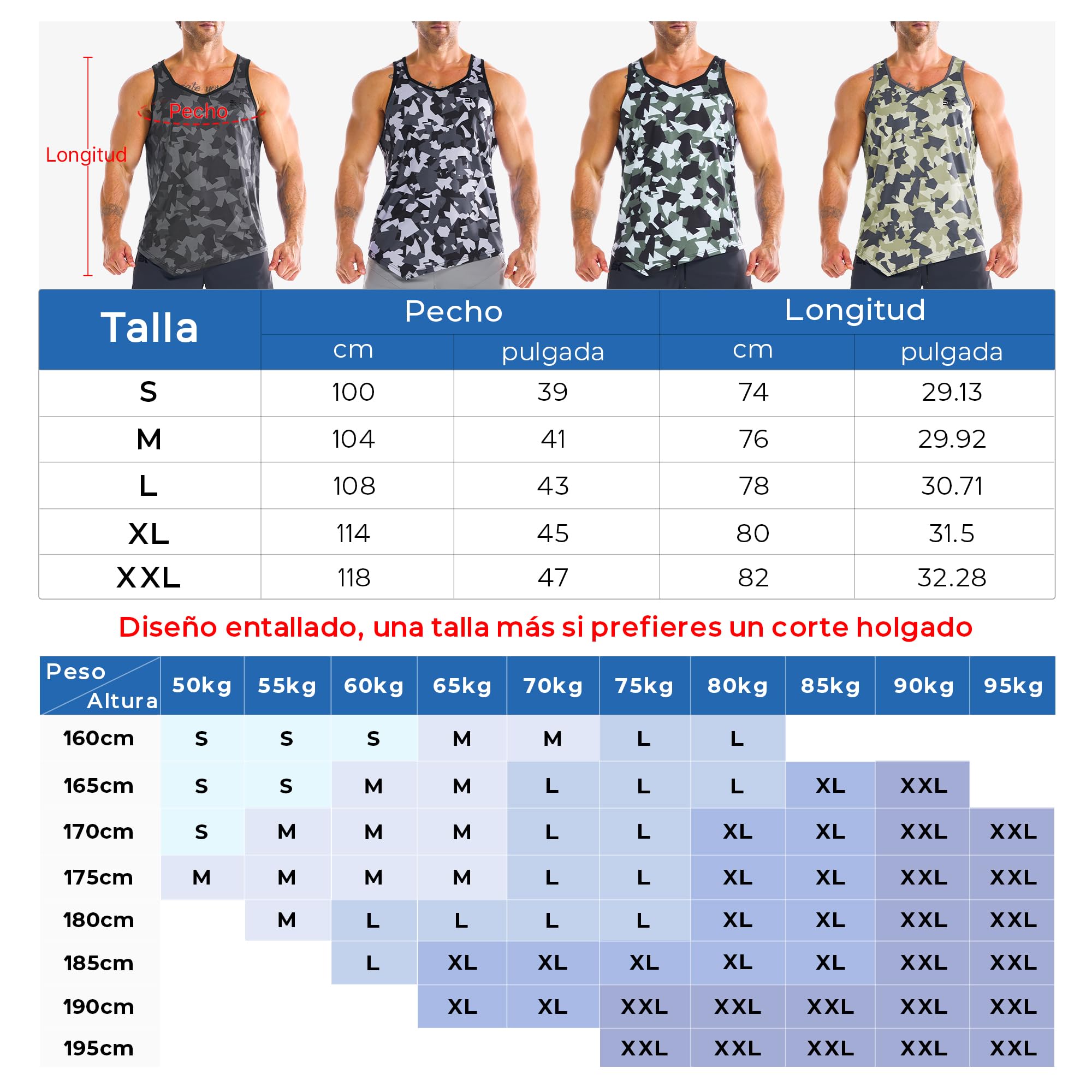 ZENWILL Pack de 3 Irregular Camiseta de Tirantes Ligera Entrenamiento Deportiva Hombre Chaleco Gimnasio Secado Rápido