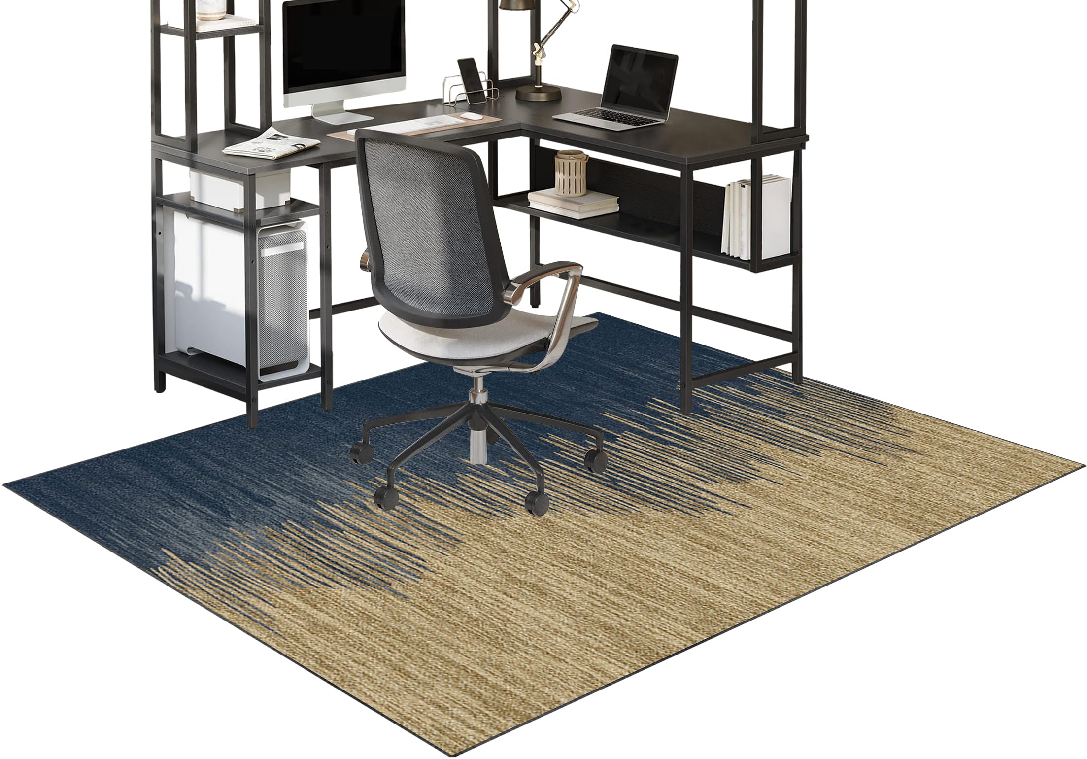 Fzamudng Office Chair Mat for Carpet, Heavy Duty Desk Chair Mat, Floor Protectors for Rolling Chairs, Computer Gaming Chair Mat, Non-slip Carpet Protector Chair Mat for Home and Office 70 x 110 cm