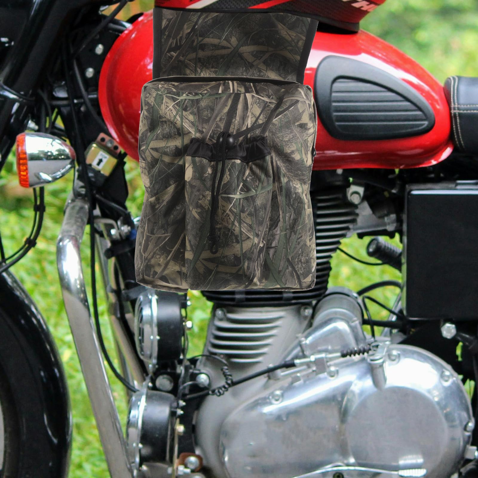 GALPADA Bolsa de Tanque para Motocicleta de Gran Capacidad Resistente de Tela Oxford Correas Ajustables para Aventuras y Viajes Prolongados en Utv y Motos de Nieve