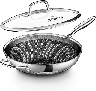 Wok Pan, 13-Inch Stainless Steel Woks & Stir-Fry Pans Nonstick, Wok Pan ...