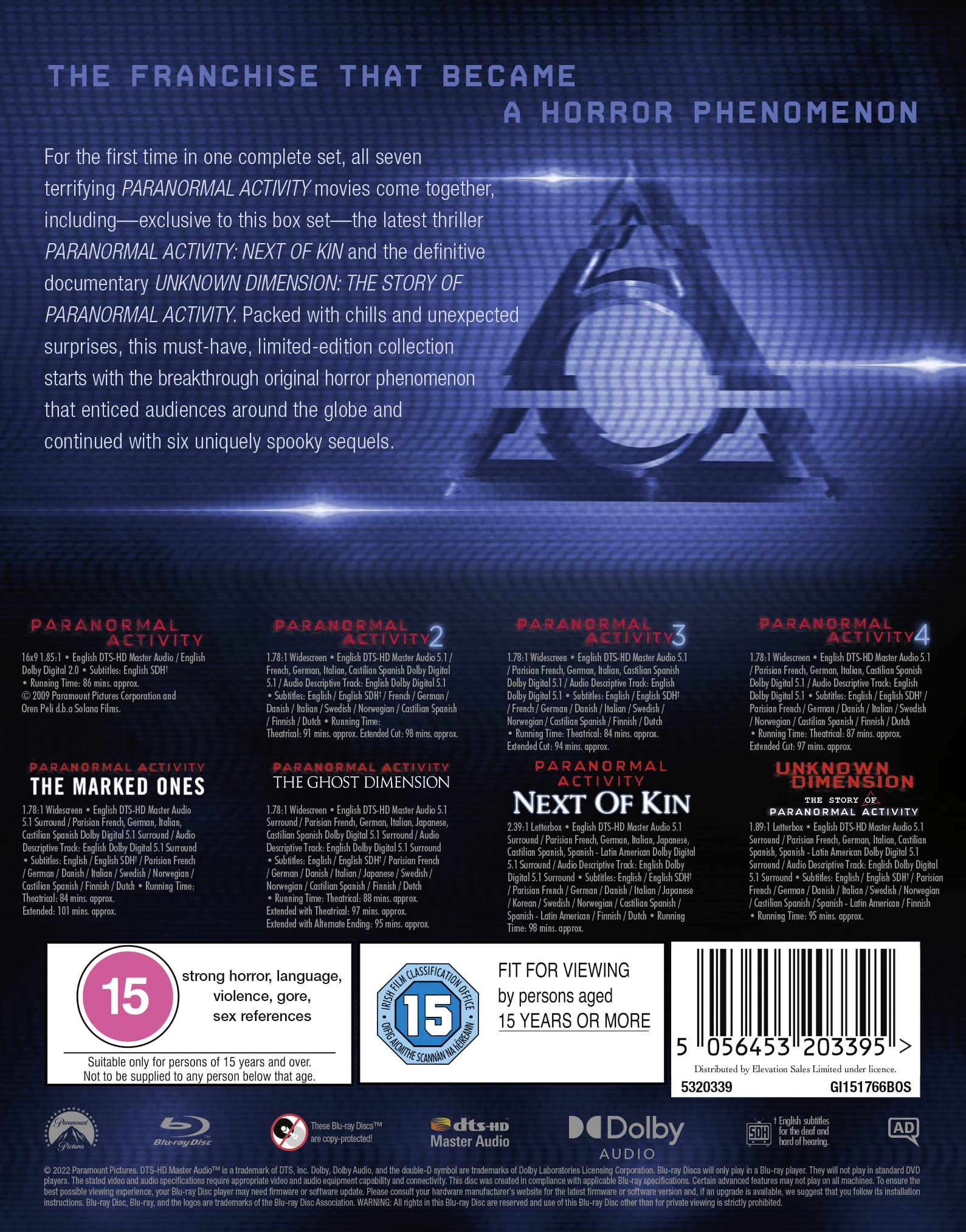 Paranormal Activity Ultimate Chills Collection Limited Edition [Blu-ray] [Region A & B & C]