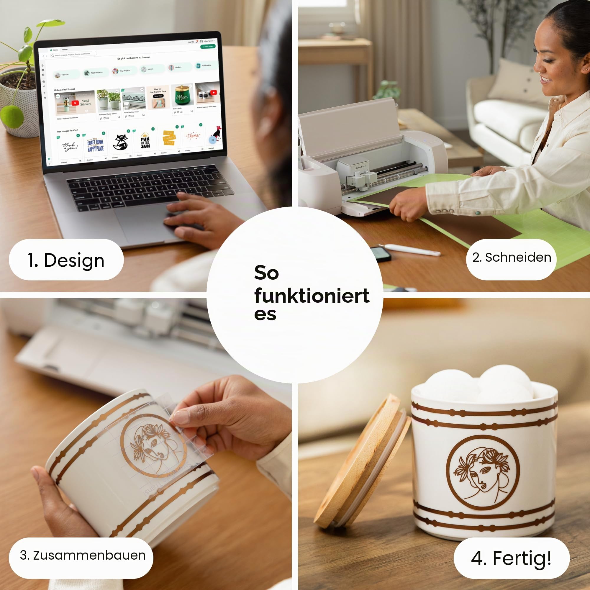 Cricut Explore 4 – Intelligente Schneidemaschine (Seashell) | Verlobungs-Paket – enthält Smart-Vinyl, Karton, Transferband, Aufbügeln HTV, Matte, Stifte, Werkzeugset und 25 Bilder in der Design Space