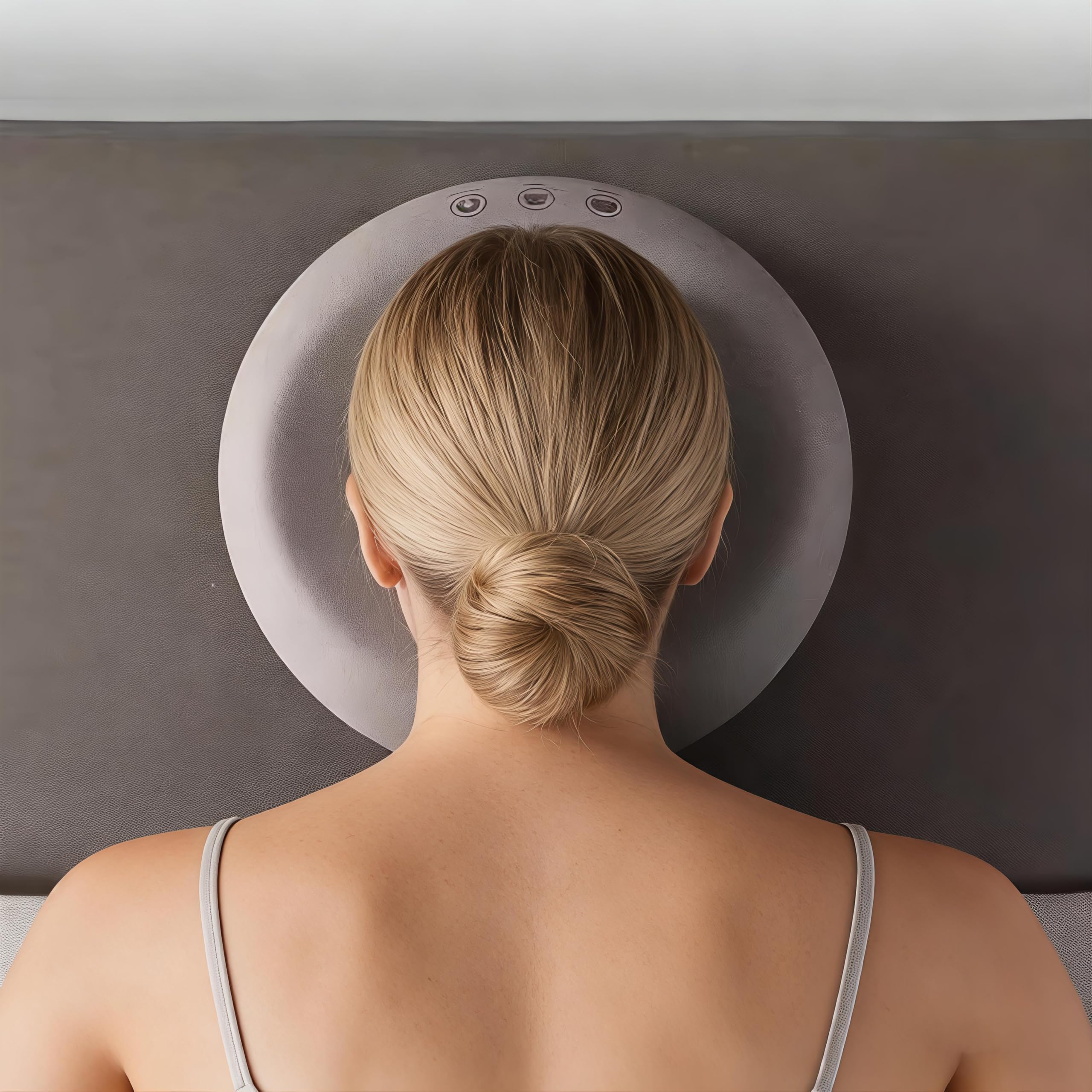 Cojín para Salón de Belleza, Almohada Facial de Masaje, Reposacabezas de Masaje para Cama, U-Forma Cómodo Cojín Boca Abajo Almohada Facial, Suave y Resistente, para Camas y Salones (Gris)