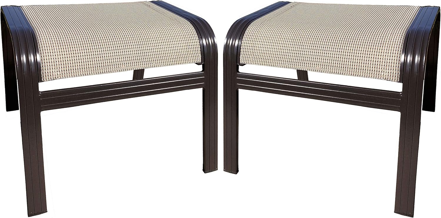 Tampa Sling Outdoor Ottoman Set of 2 Patio, Lawn & Garden