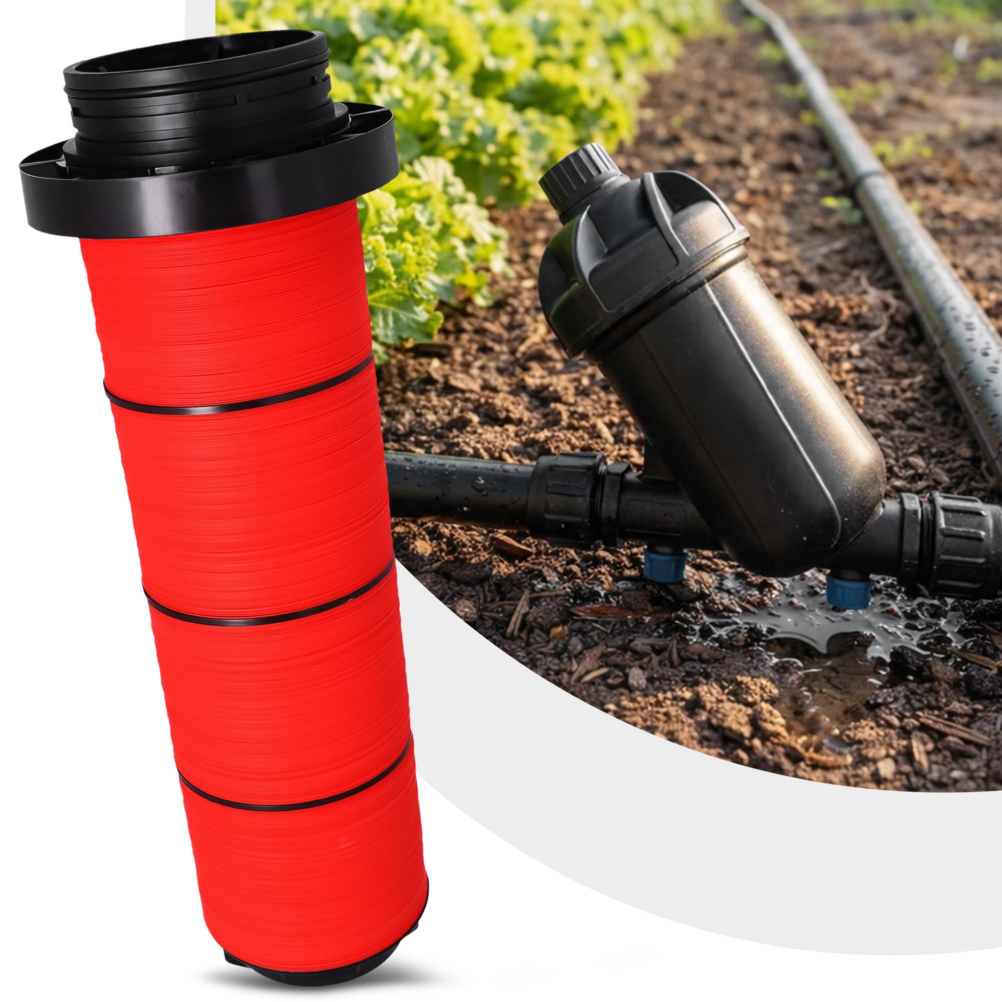 Instalguru Cartucho Filtro Discos 3'' MESH 120 Prefiltro Agua Riego Bomba Jardín Irrigación Goteo Repuesto Lavable Filtración Sedimentos Pozos Depósitos Huerto