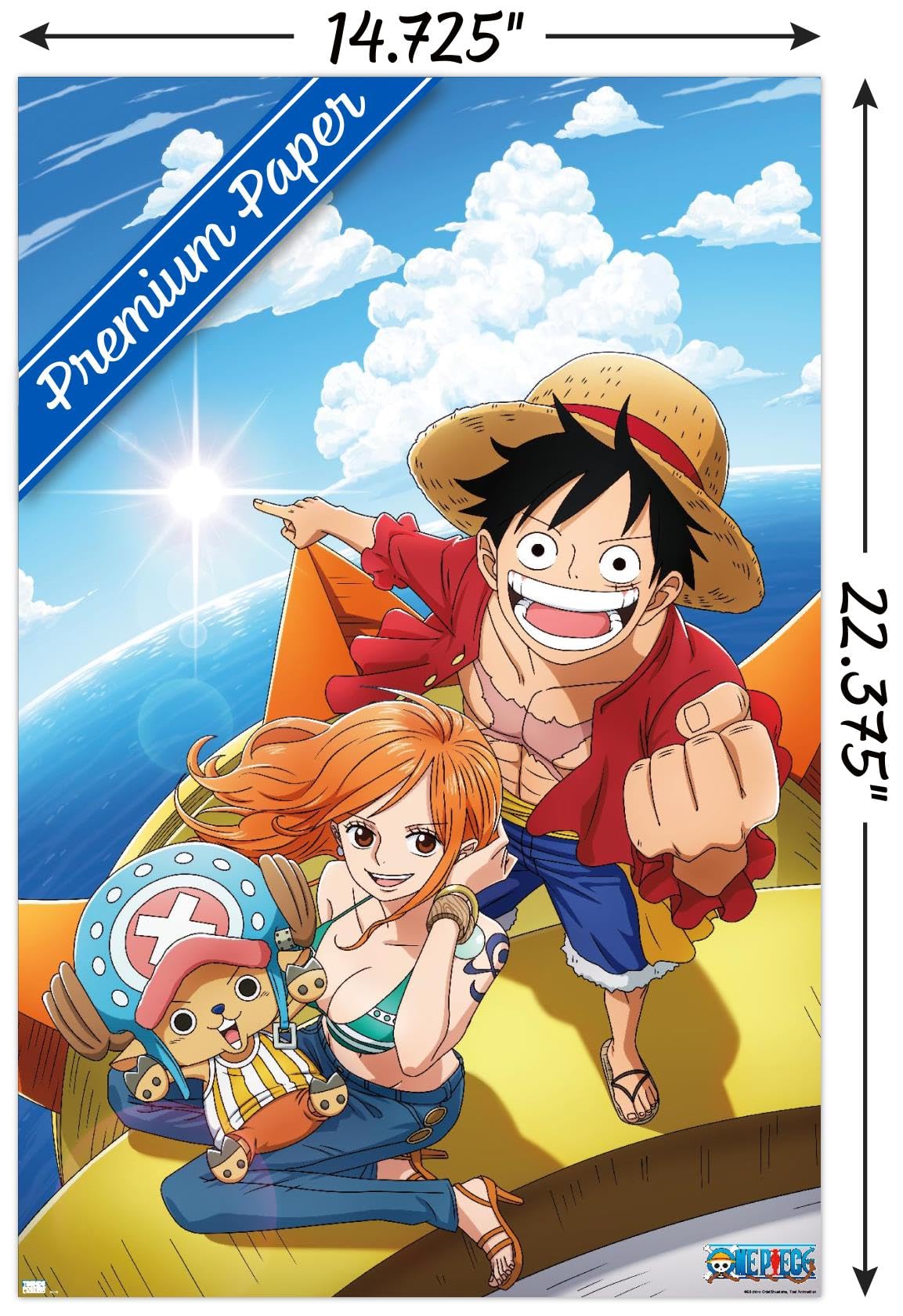 One Piece: Fishman Island - Luffy, Nami, Tony Tony Chopper Wall