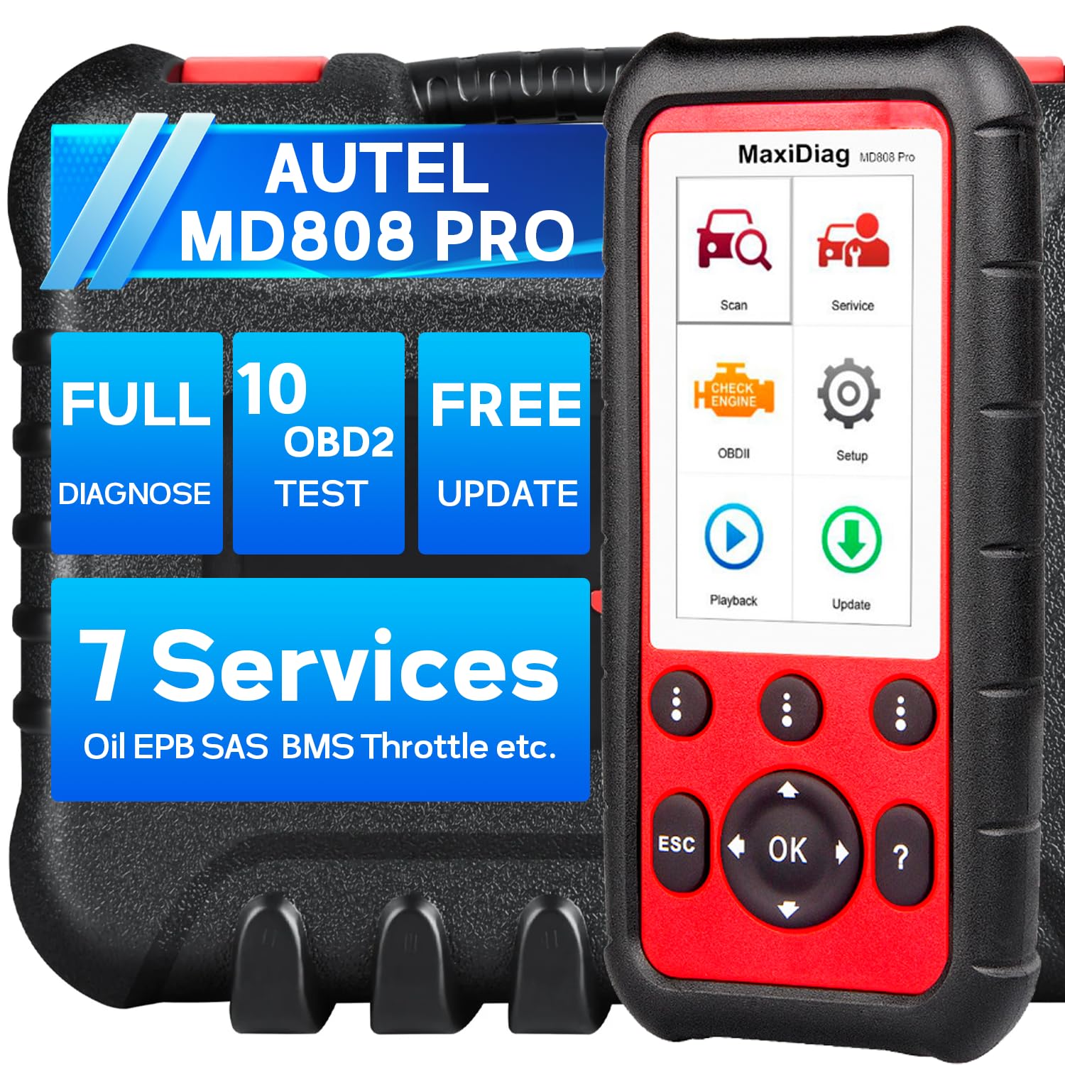 Amazon.co.jp: Autel MaxiDiag MD808 PRO OBD2スキャナー MD806/MD805