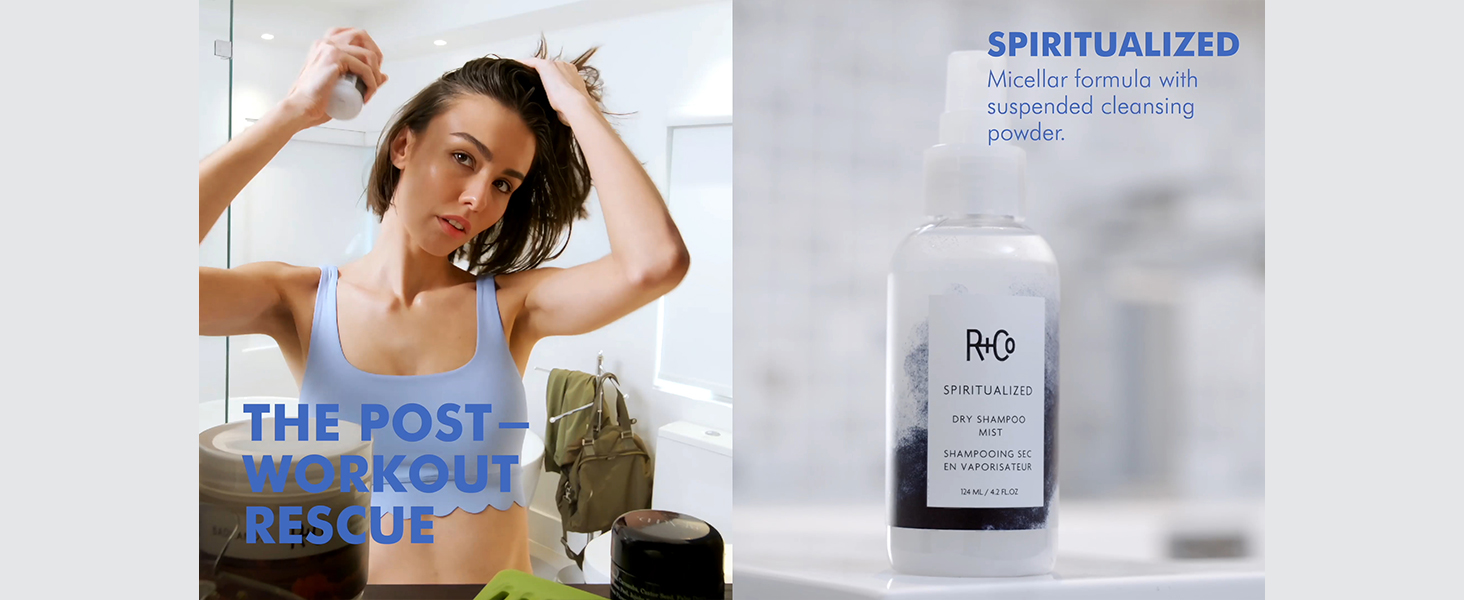 Amazon.com: R+Co Spiritualized Travel Dry Shampoo Mist | Cleanses