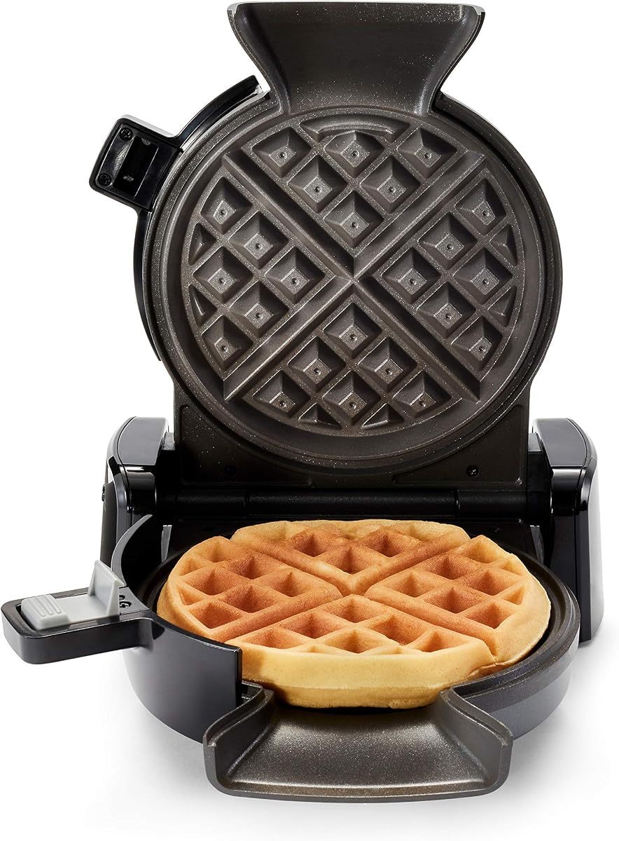 2110002 DiamondForce Vertical Waffle Maker, One Size, Dark Metallic