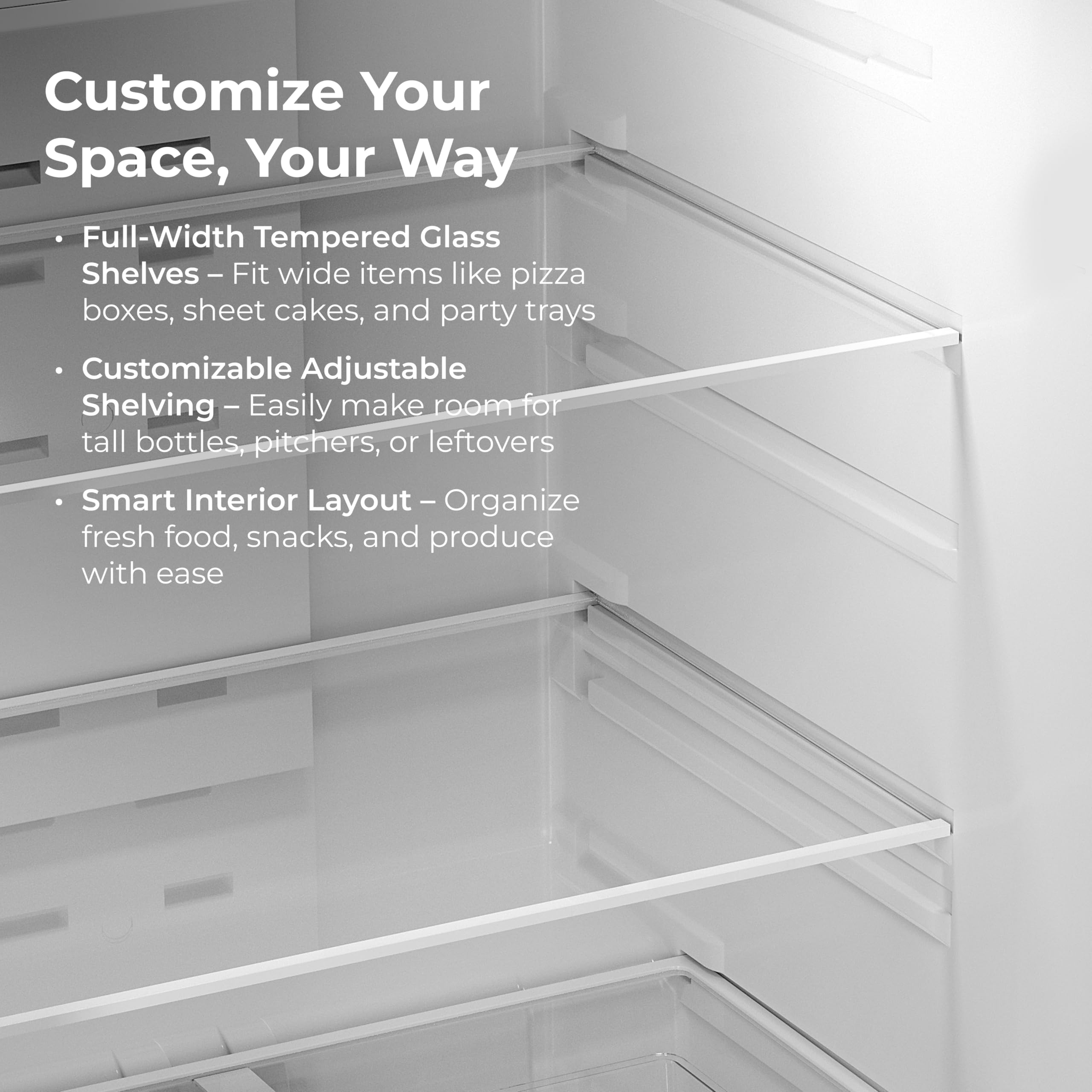 Kenmore 30" Top Mount Refrigerator With Freezer - Adjustable Shelving, Humidity-Controlled Crispers, LED Lighting, Energy Star Certified, 18.1 Cu. Ft. Capacity - Fingerprint Resistant Metallic Steel on Fridge.com - View 5