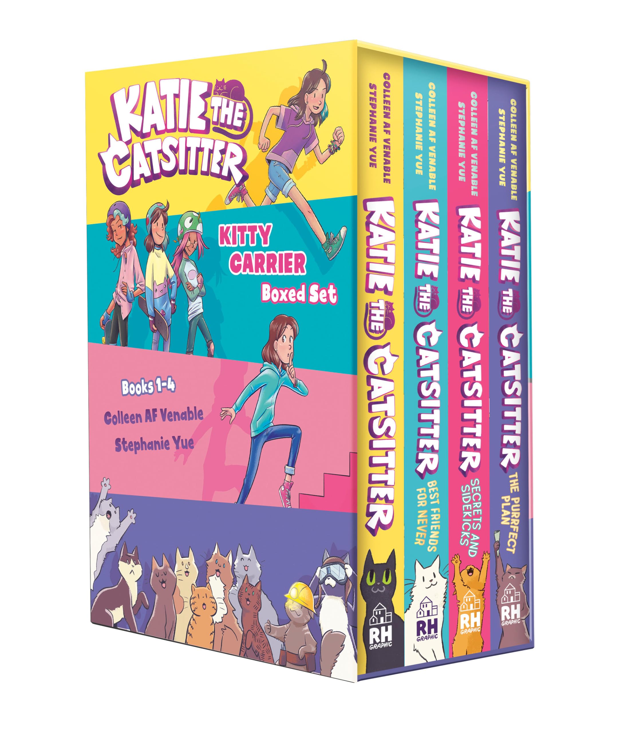 Katie the Catsitter Kitty Carrier Box Set Books  by Colleen AF Venable PAPERBACK
