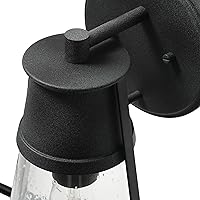 Vista 3 de Jaxon - Aplique de pared para exteriores de metal y vidrio sembrado, zinc envejecido