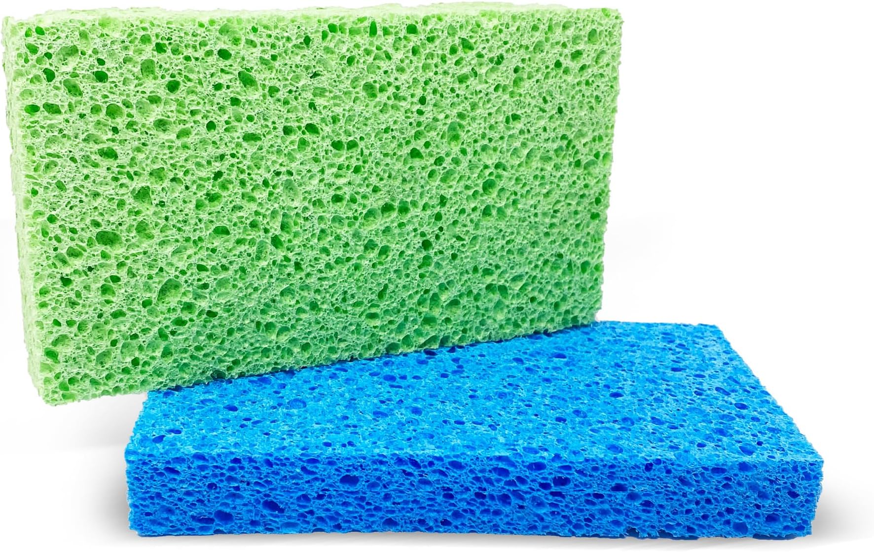 Multipurpose Cellulose Kitchen Sponge, 2 Pack, - VP2, color may vary, Blue/Green