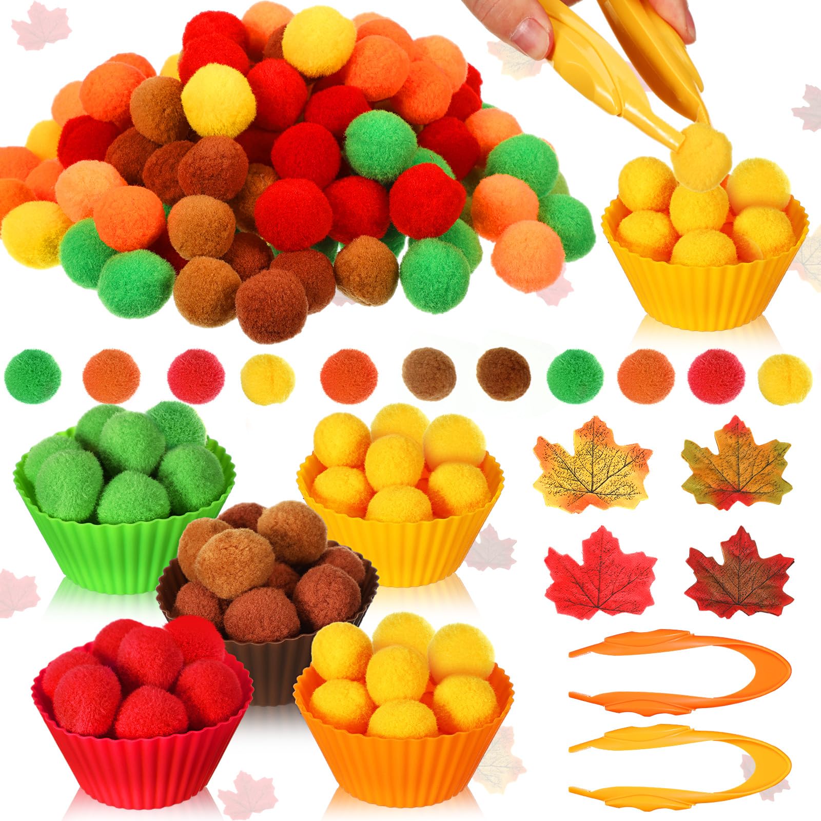 Autumn Sensory Play 228 Pcs Fall Sensory Bin Kit - Counting Sorting ...