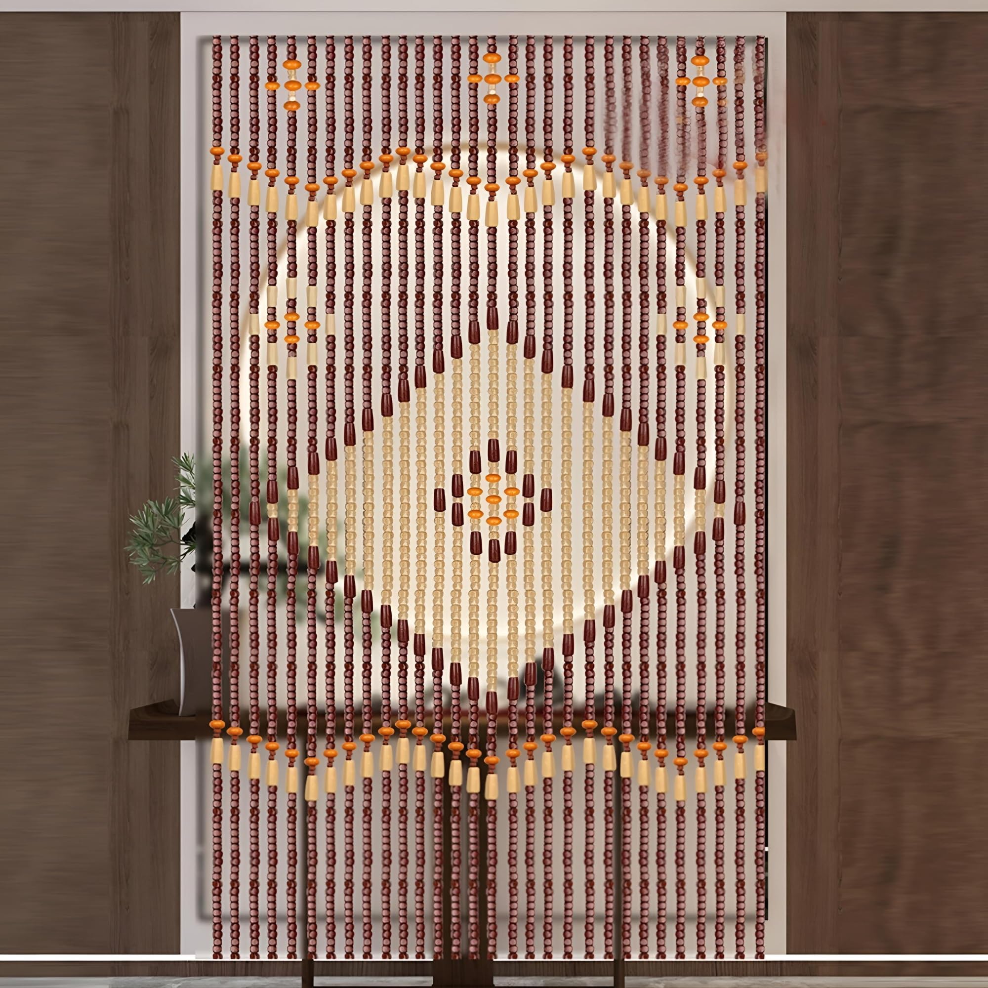 ブラックレトロローズ ビーズカーテン ドア用インテリア Amazon｜クリスタル のれん 竹 ビーズカーテン 木製ビーズ