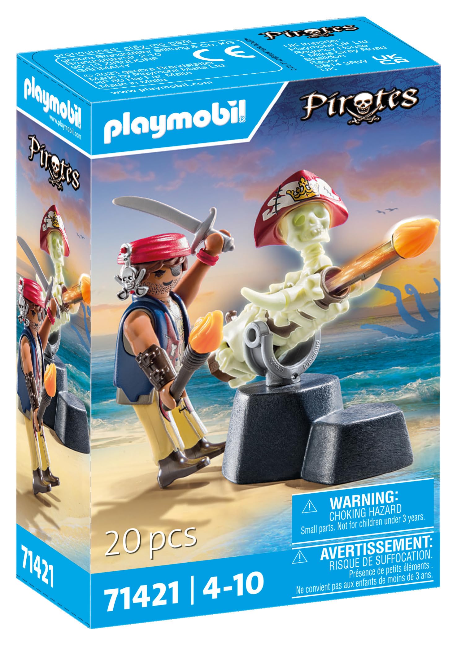 PLAYMOBIL 71421 Pirates Artillero Pirata, a Partir de 4 años