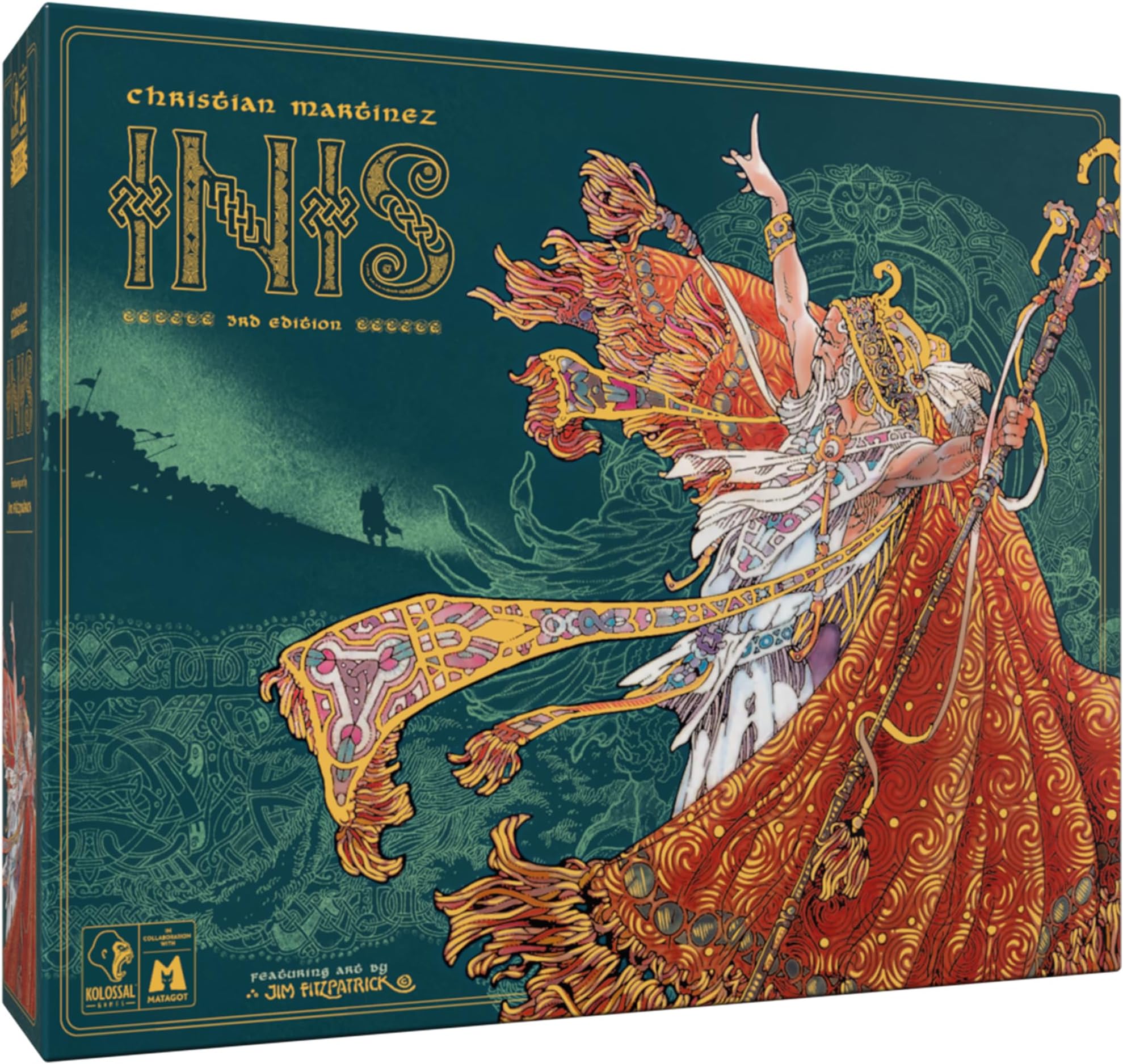 Inis: 3rd Edition Board Game - Area Control Strategy Game of Celtic Myth & Political Maneuvering – Draft Cards, Build Territories & Compete for Kingship, Ages 14+, 2-4 Players, 90 Minute Playtime