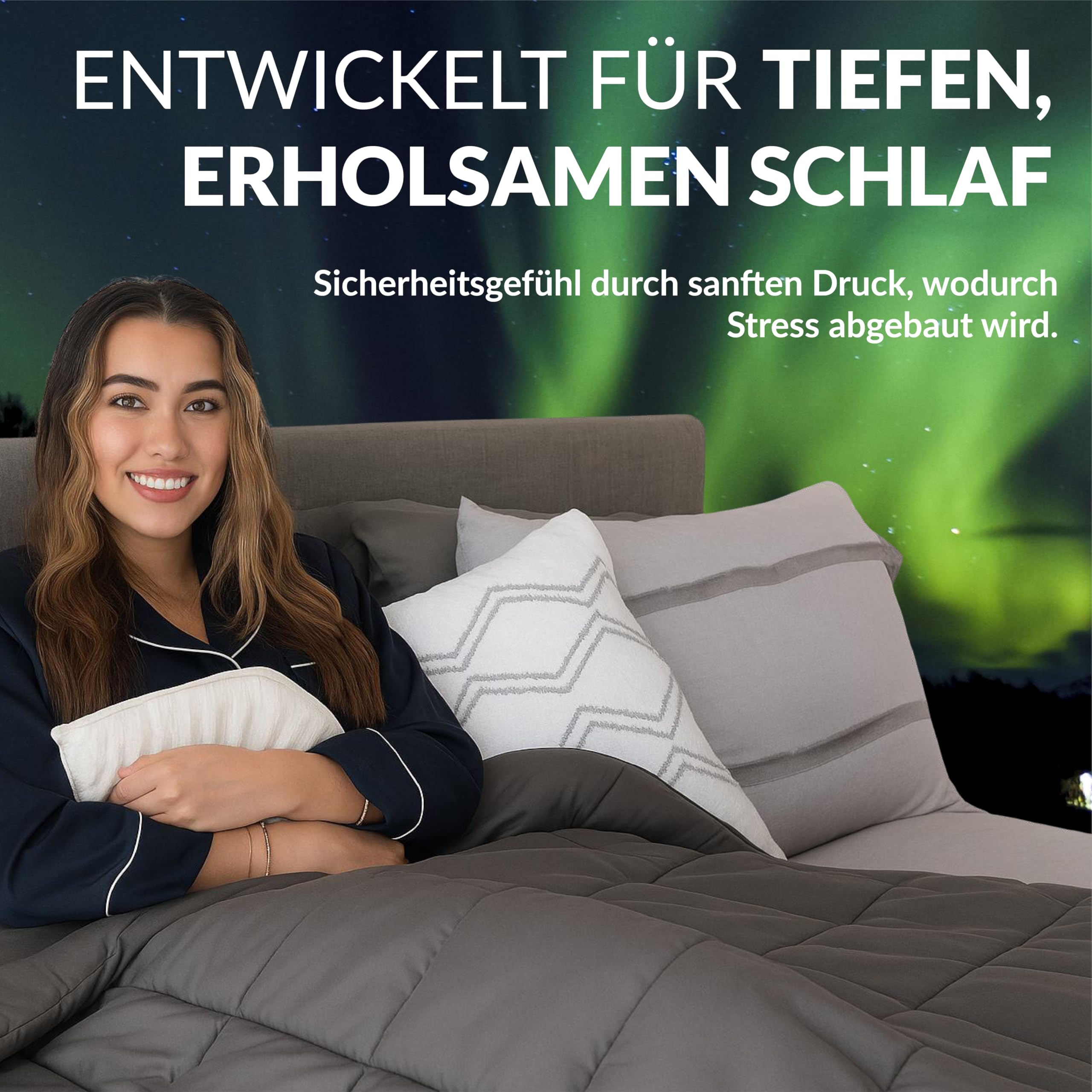 Polar Night Gewichtsdecke 135 x 200 cm 13kg Mikrofaser Oeko-TEX® 100 Standard