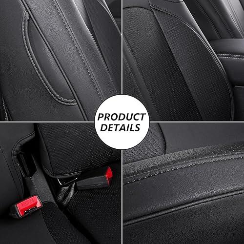 Miniatura 6 de Xipoo Funda de asiento de automóvil para Jeep Wrangler JL 2018-2023 de 4 puertas, protector de asiento de automóvil de piel sintética para