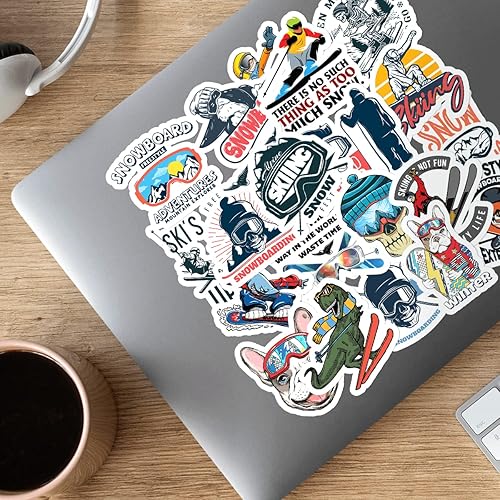 Miniatura 5 de GOLEEX Paquete de 20 calcomanías de vinilo impermeable para invierno para adolescentes niños monopatín adultos regalos para amantes del agua