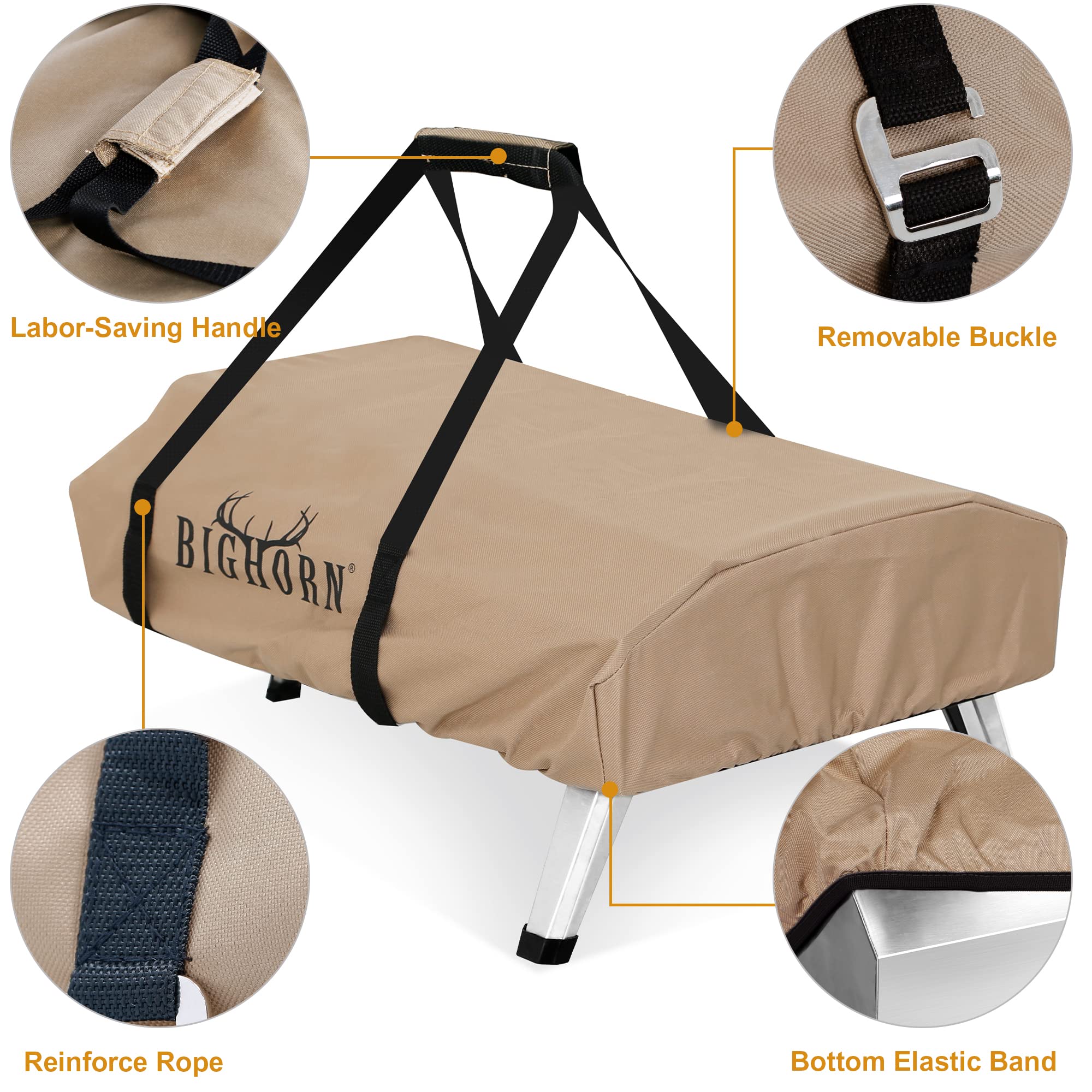 Housse De Four à Pizza Imperméable Et Portable - Taille 83x52x34 Cm, Poignée Rembourrée Pour Camping Et Jardin