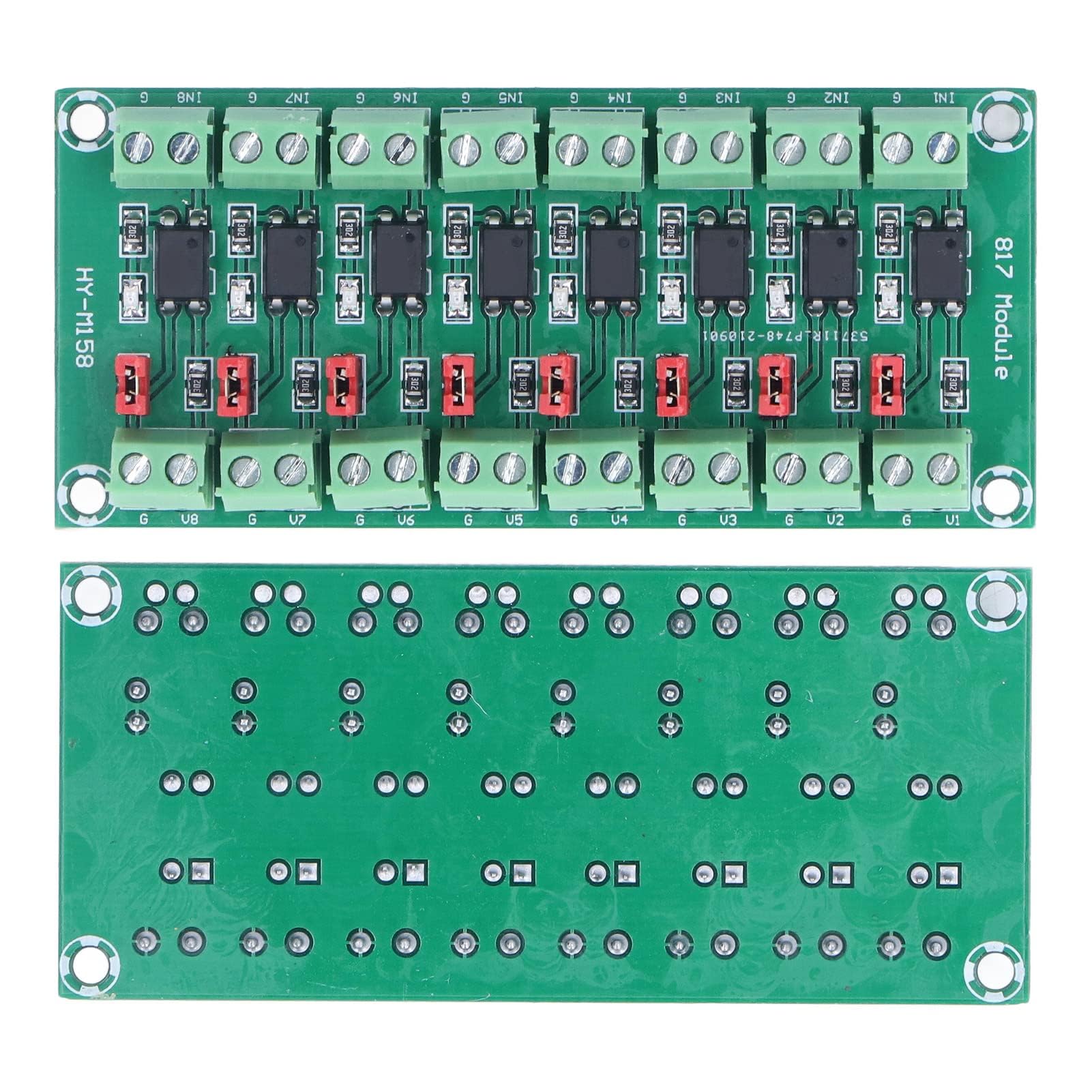 8-kanałowy sterownik transoptora płyta izolacyjna 817 3,6-30 V fotoelektryczny moduł izolowany