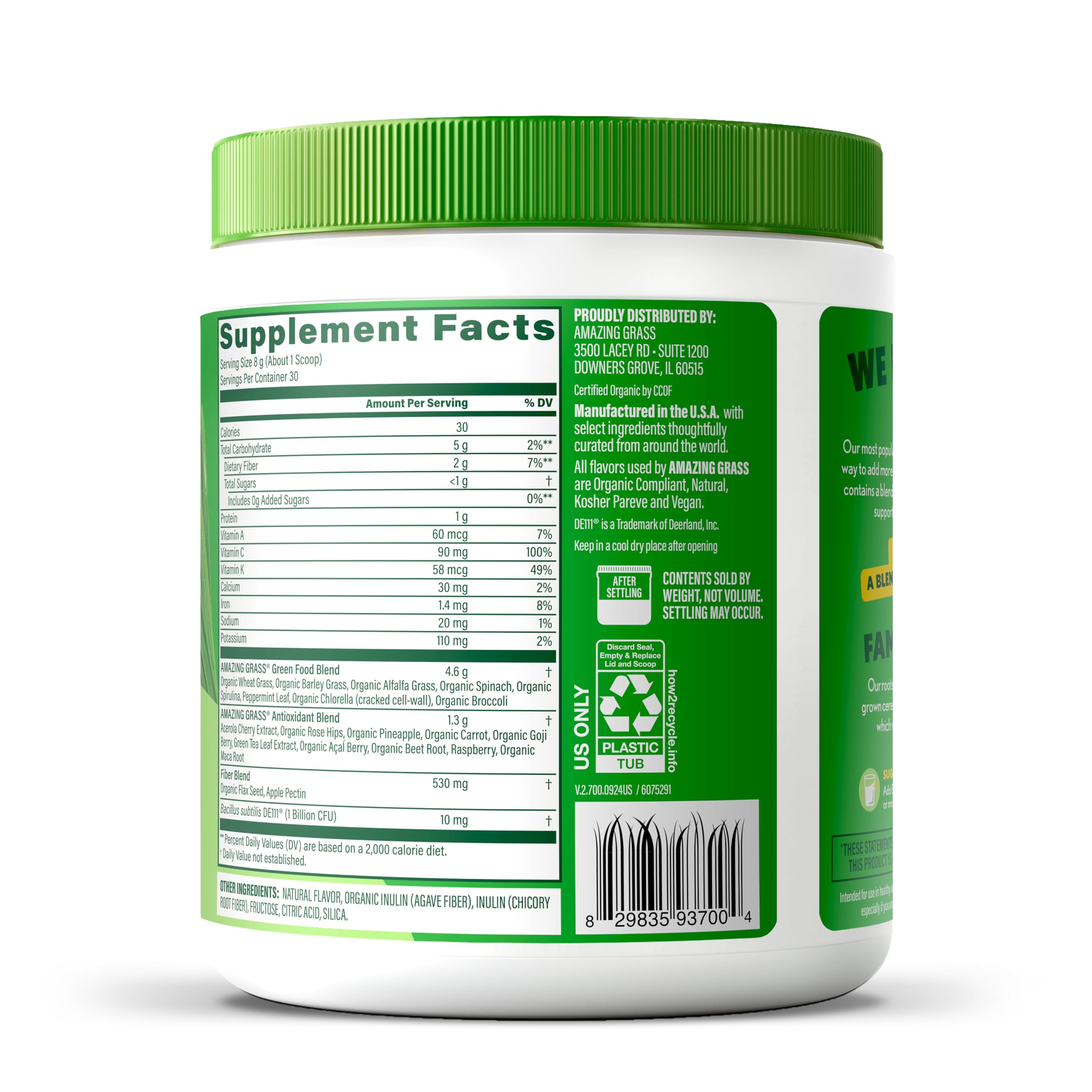 Amazing Grass Super Greens Powder Berry, 30 Servings, 8.5 oz — Amazon image 10