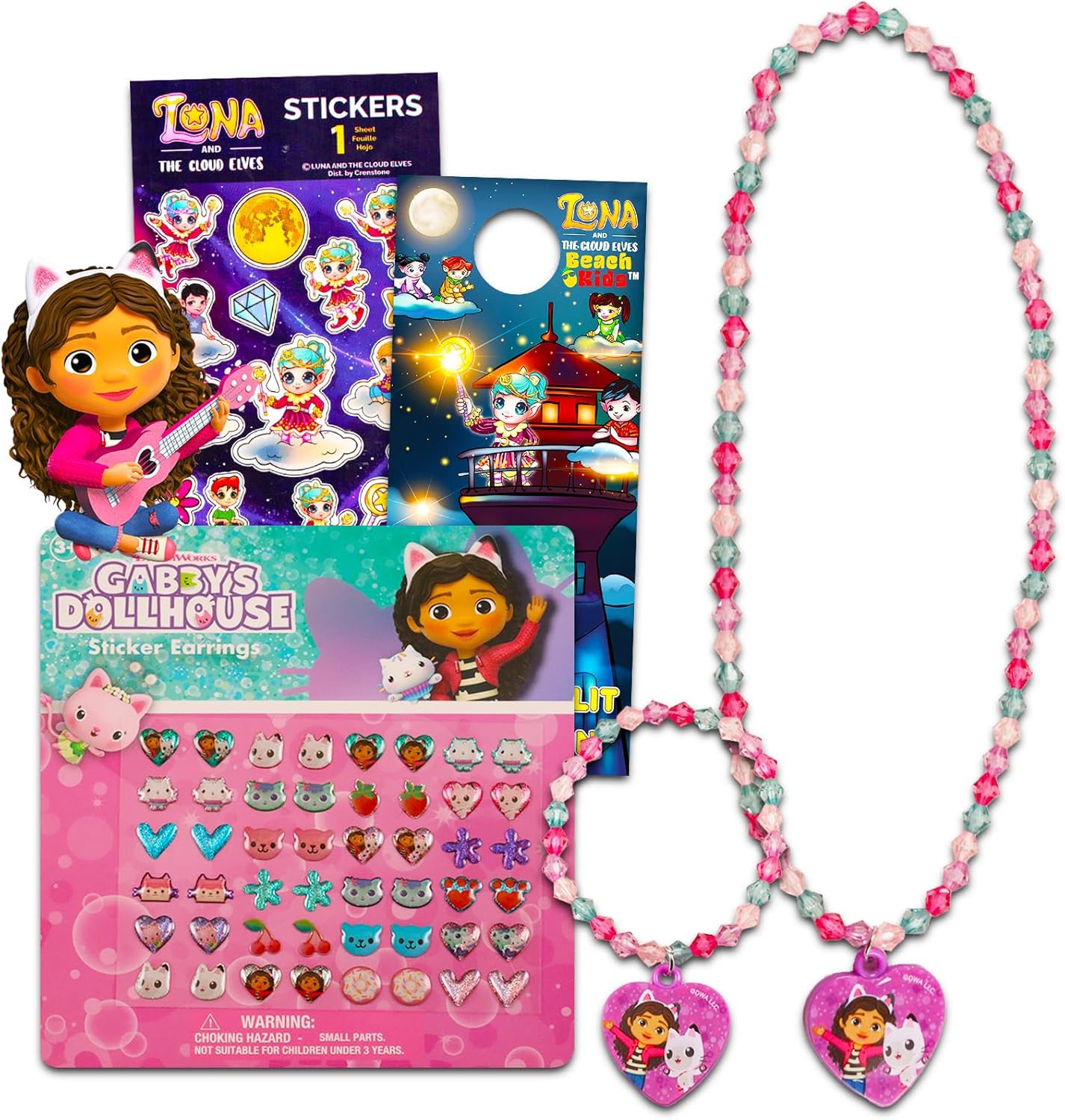 DreamWorks Gabby's Dollhouse Jewelry Set for Girls Bundle