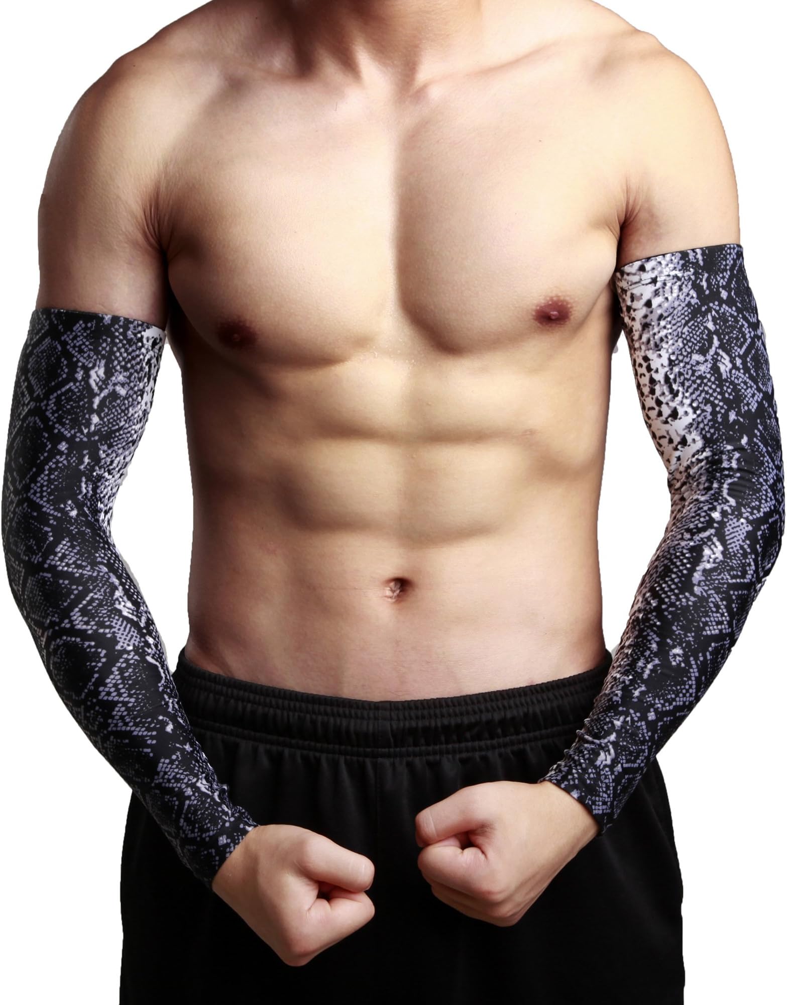 TALACCA Tattoo Forearm Sleeve Compression Arm Elbow Cover Pattern Cooling UV Protection for Men Women Youth Girl Tennis Running Cycling Volleyball Baseball Hiking Golf Fitness Sport -1Piece