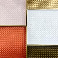 Vista 6 de Bandeja decorativa rosa para mesa de café, bandeja rectangular de plástico con asas para sala de estar, otomana, baño, 15.7 x 10.2 pulgadas