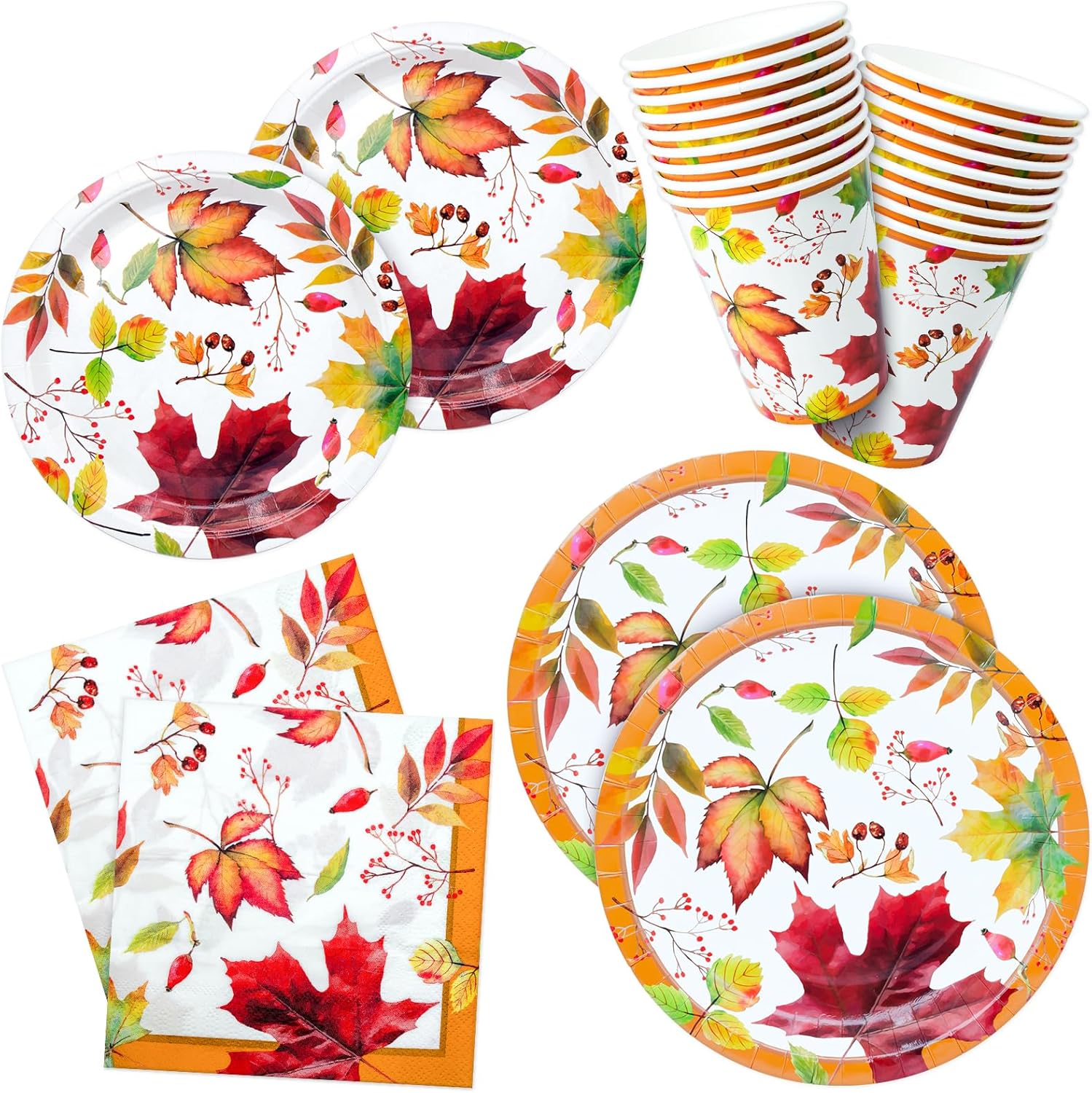 YY Easter Party Dessert Plates Paper Plates Napkins and Cups Set 100 Count Disposable Dinnerware