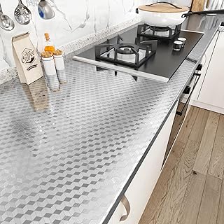 WESTICK Stainless Steel Contact Paper for Appliance Oil Proof Stainless Steel Wallpaper Peel and Stick Waterproof Silver Countertop Contact Paper for Kitchen Backsplash Stove Fridge Wrap 78"x15.8"