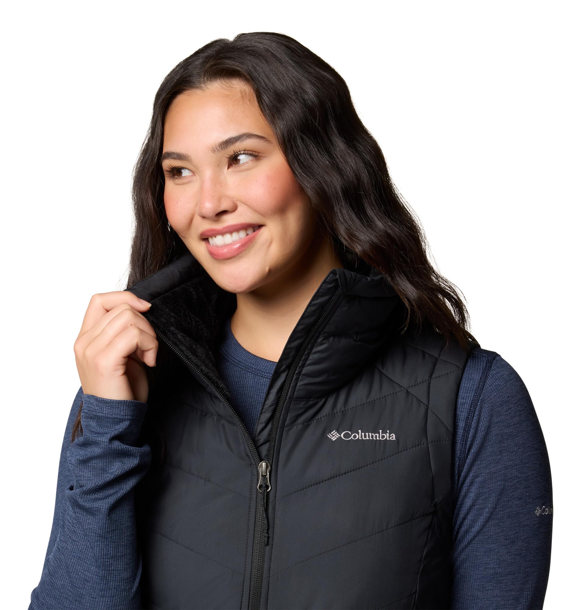 Columbia Damska kamizelka Heavenly II Long, Czarny, XS