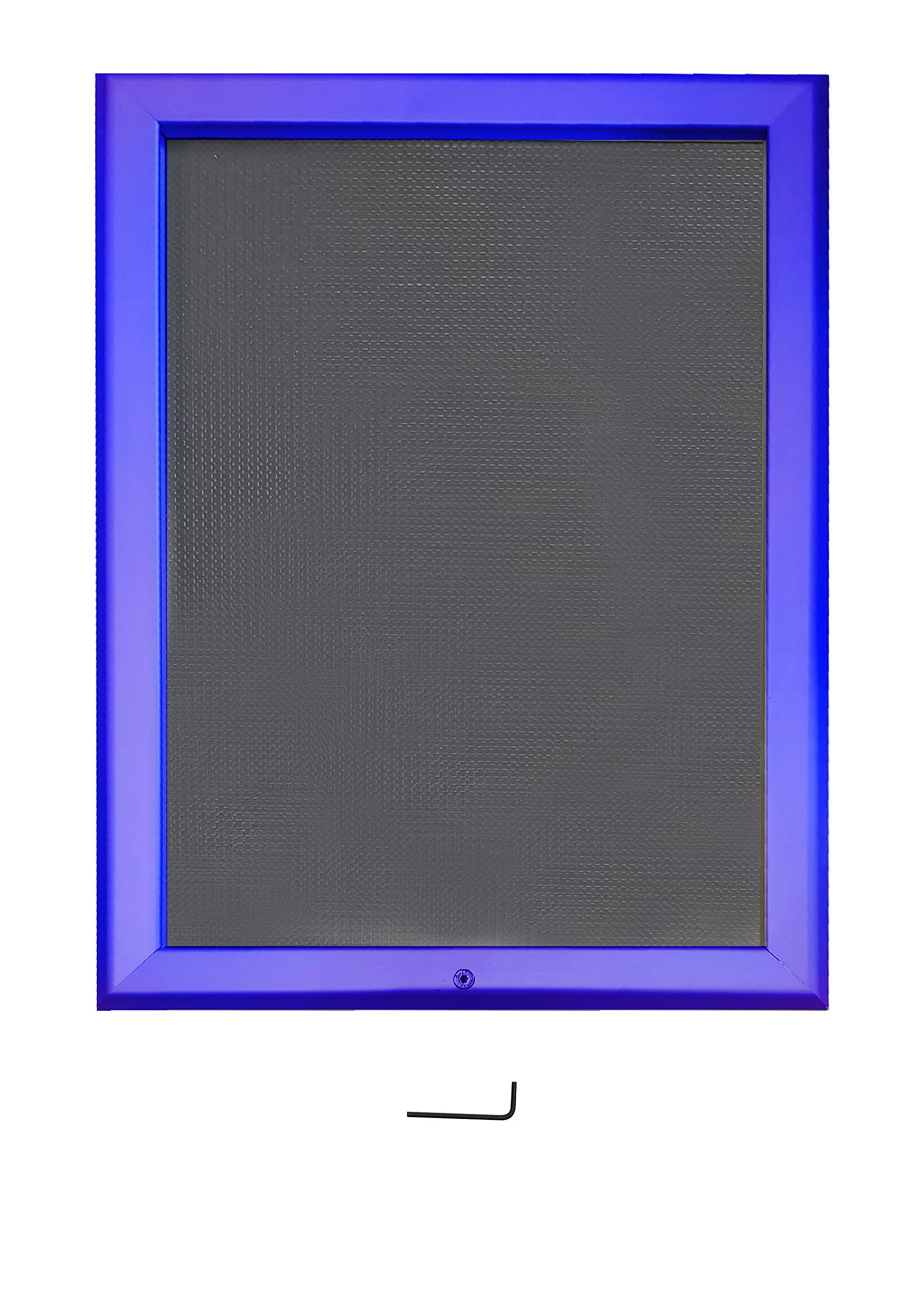 A3 Lockable Silver Black Blue White RED Mitered Snap Frames Aluminium Wall Posters Holder Click Frame Picture Clip Display Retail Wall Notice Boards (Blue)