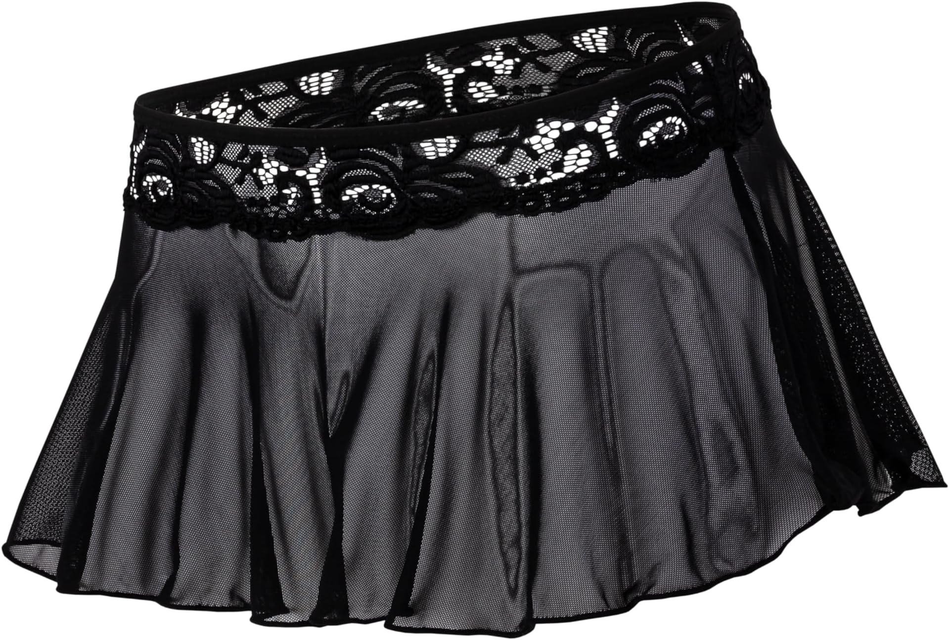 Pinup Doll Sheer Lace Skirt, Women's Lace Sheer Mini Skirt, Sizes Small Through XX-Large